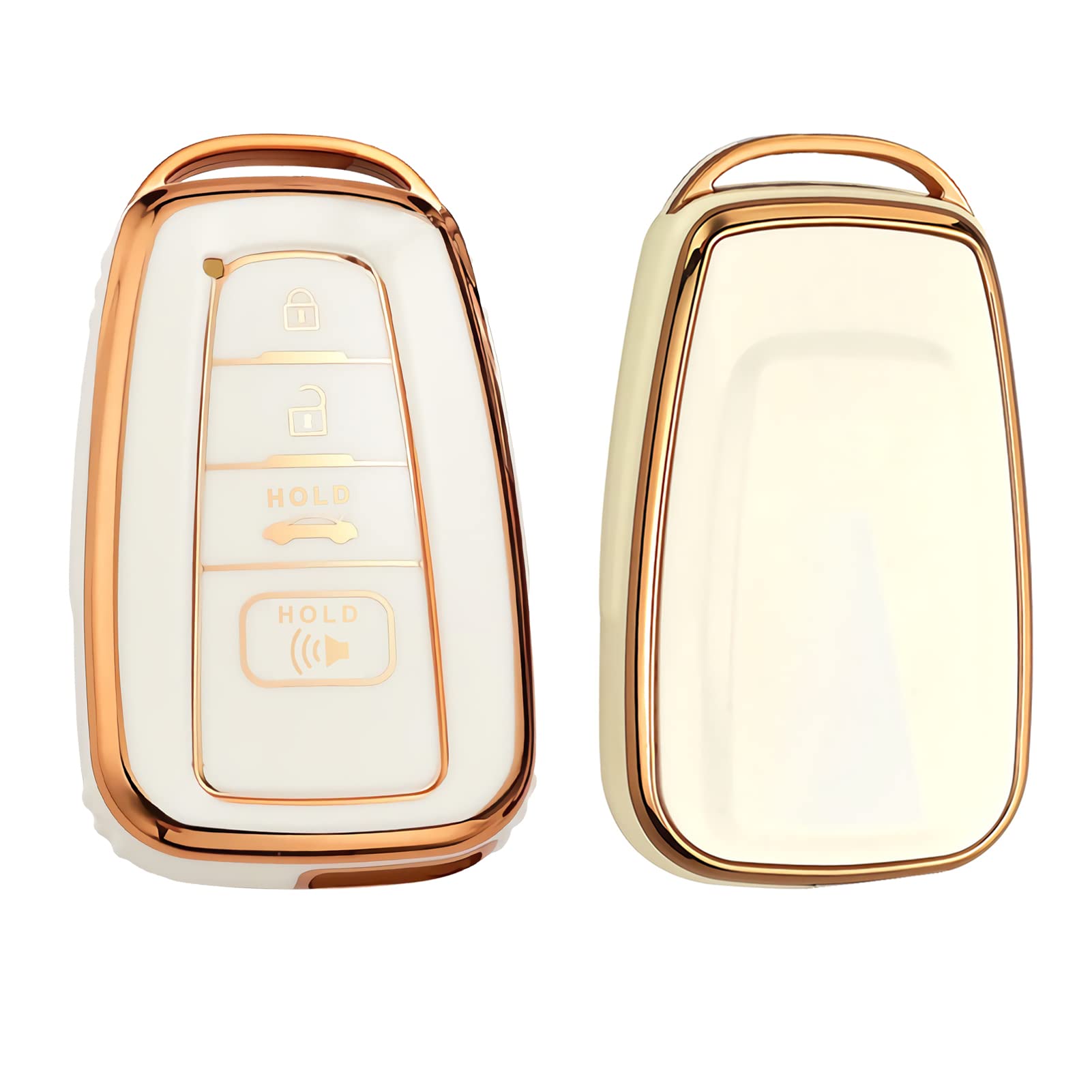 Cacacar For Toyota Camry Rav4 Key Fob Cover,For Highlander Avalon Gt86 Key Fob Case Premium Soft Tpu 360 Degree Protector Holder