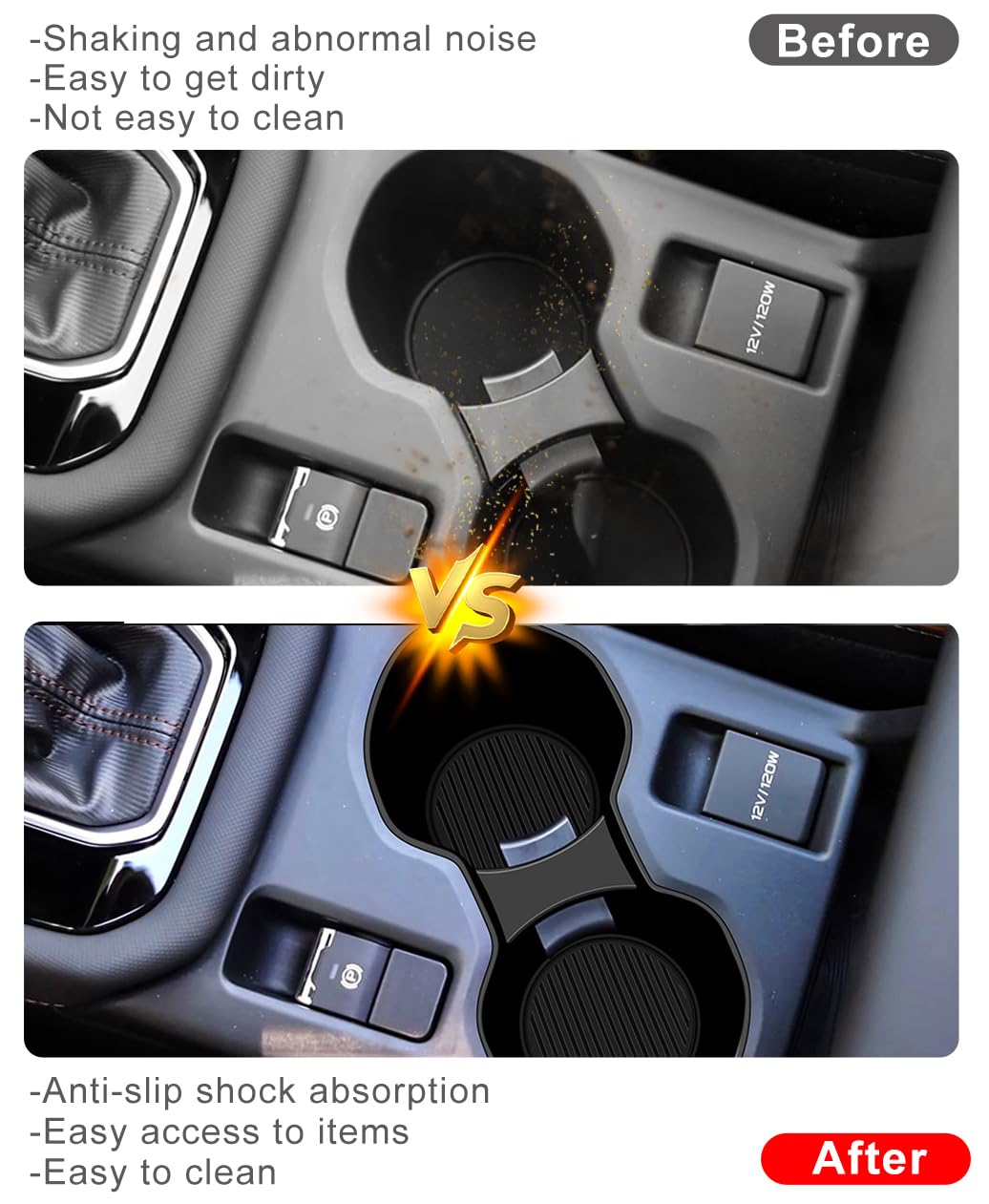 Car Cup Holder Inserts Replacement for 2025 Forester Accessories,Durable Front Cup Holder Inserts Drink Holder for 2025 Forester