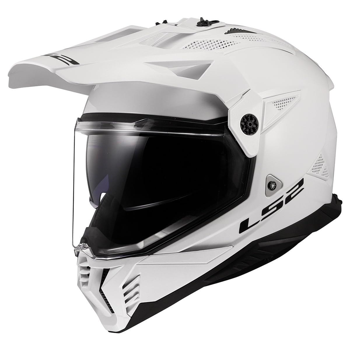 LS2 Helmets Blaze II Adventure Motorcycle Helmet W/SunShield (Gloss White - XX-Large)