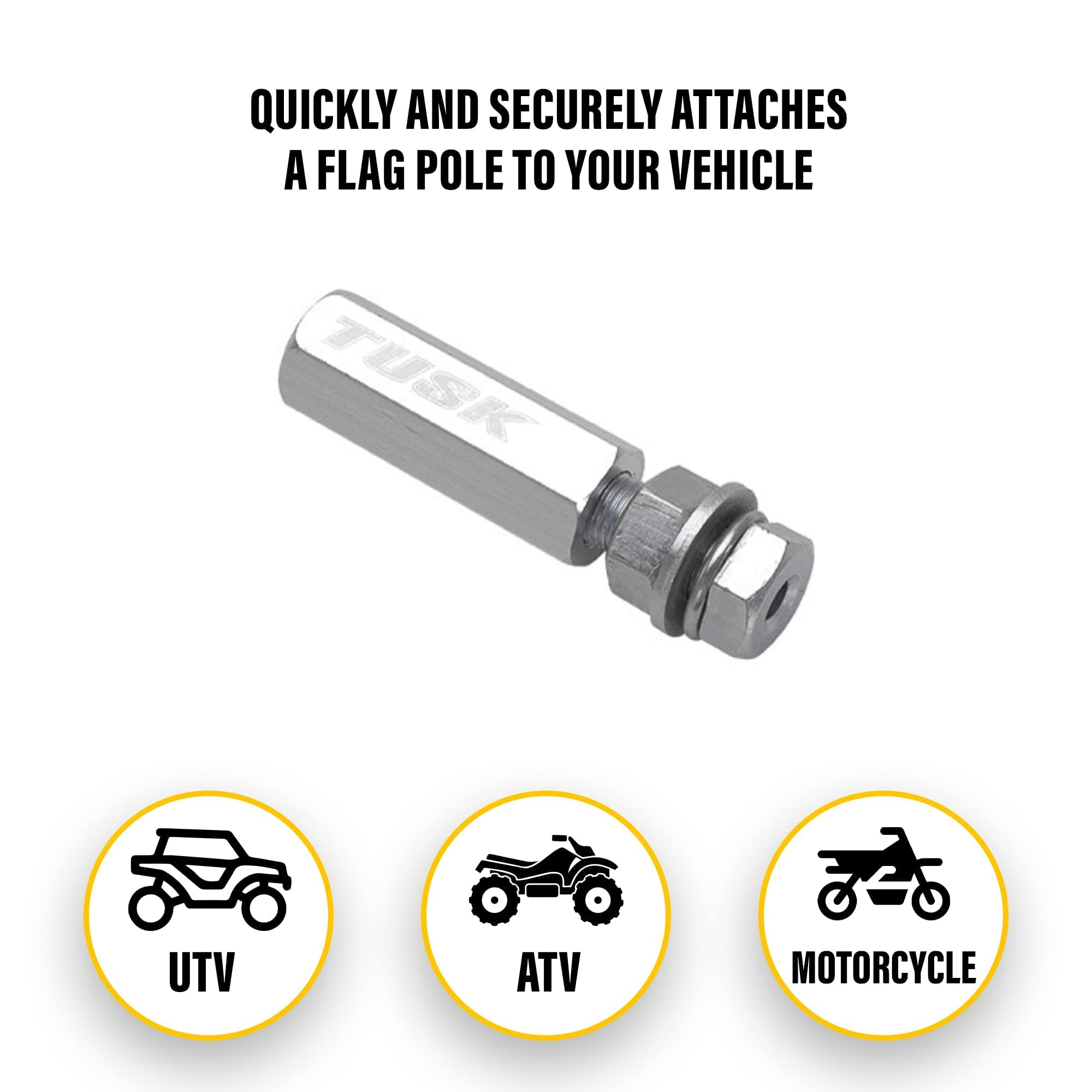 Tusk Quick Release Flag Pole Holder 1/4 Inch Pole Black