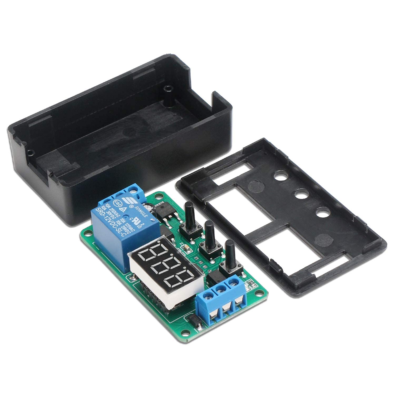 Drok 12 Volt Timer Relay, 0.1S To 999Min 50Ma 4-Mode On-Off Automotive Digital Delay Relay, Electric Delay Timer Switch, Cycle T