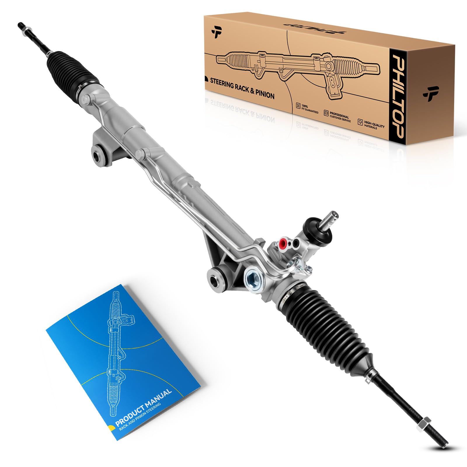 PHILTOP Power Steering Rack and Pinion Compatible with Ford 2009-2010 F-150(WheelBase:145.0/157.0/163.0), Lobo 2009-2010 (Wheelb