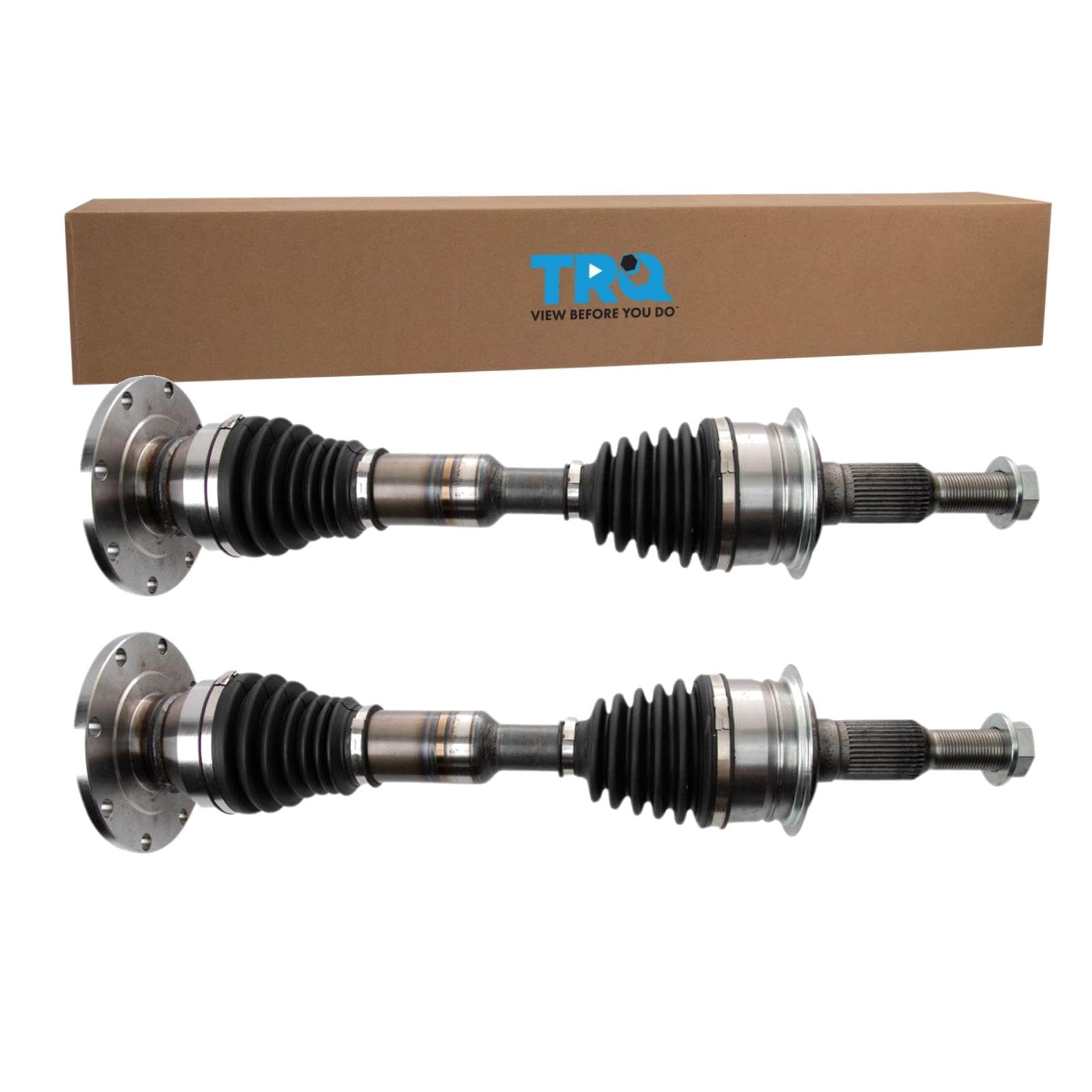 TRQ Front CV Axle Shaft Assembly Set Driver & Passenger Side Compatible with 2011-2020 Chevrolet Silverado 2500 HD Silverado 350