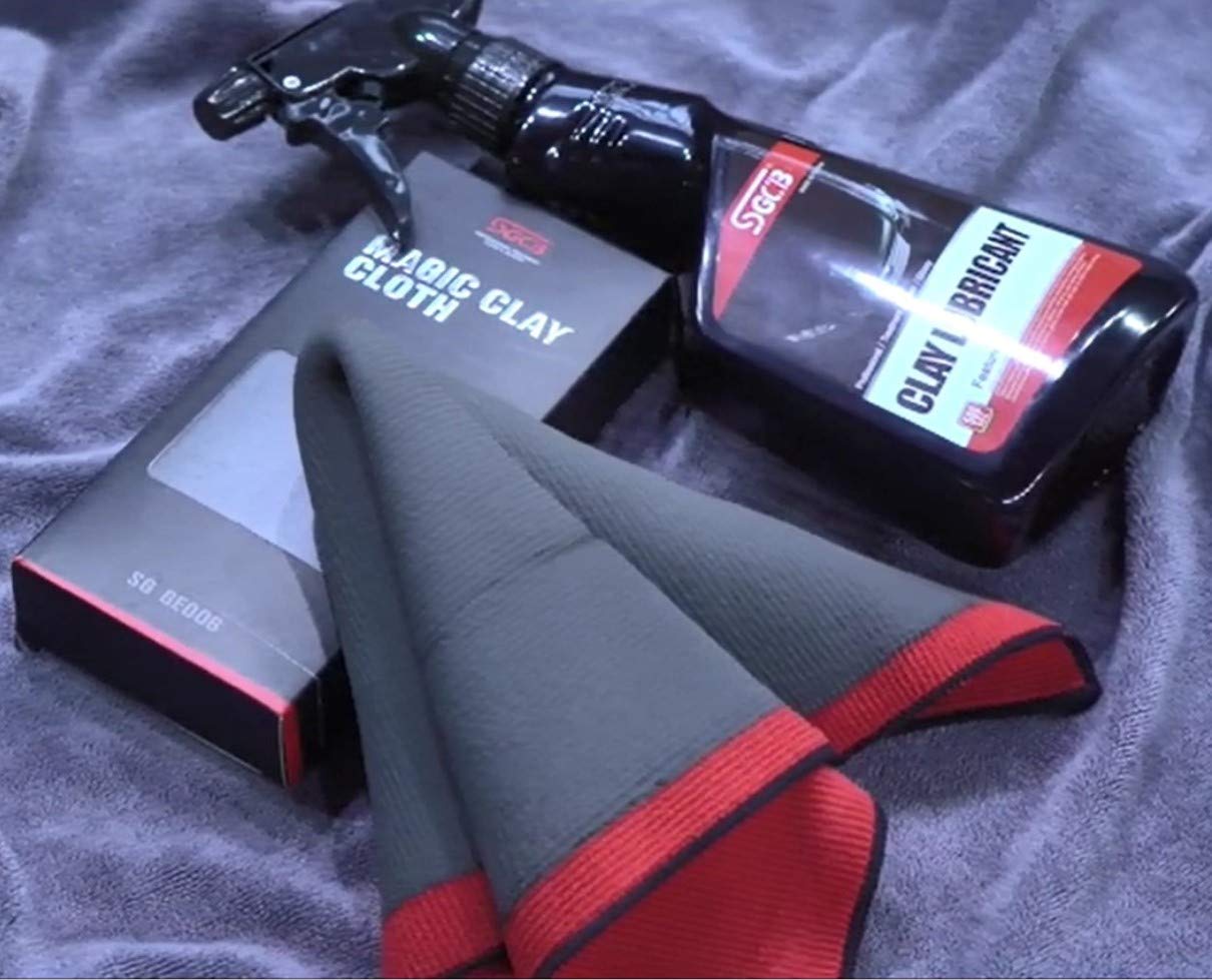 SGCB Magic Moya Clay Bar Towel, Super Powerful Volcanic Mud Clay Microfiber Claying Bar Towel Fine Grade Nano Clay Bar Cloth Sur