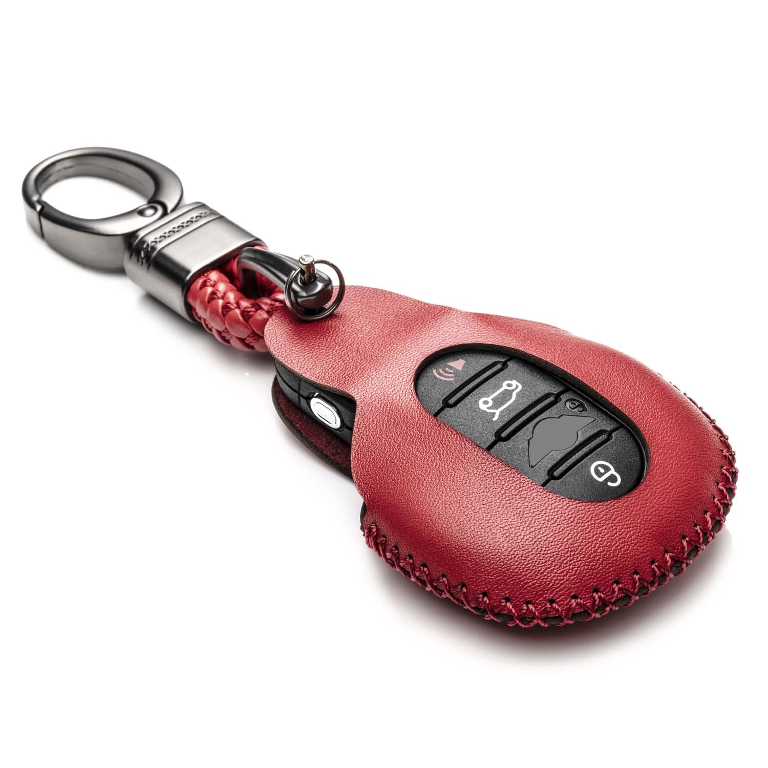 Vitodeco Genuine Leather Smart Key Fob Case Cover Compatible With Mini Cooper, Clubman, Hardtop, Convertible, Countryman 2014 -