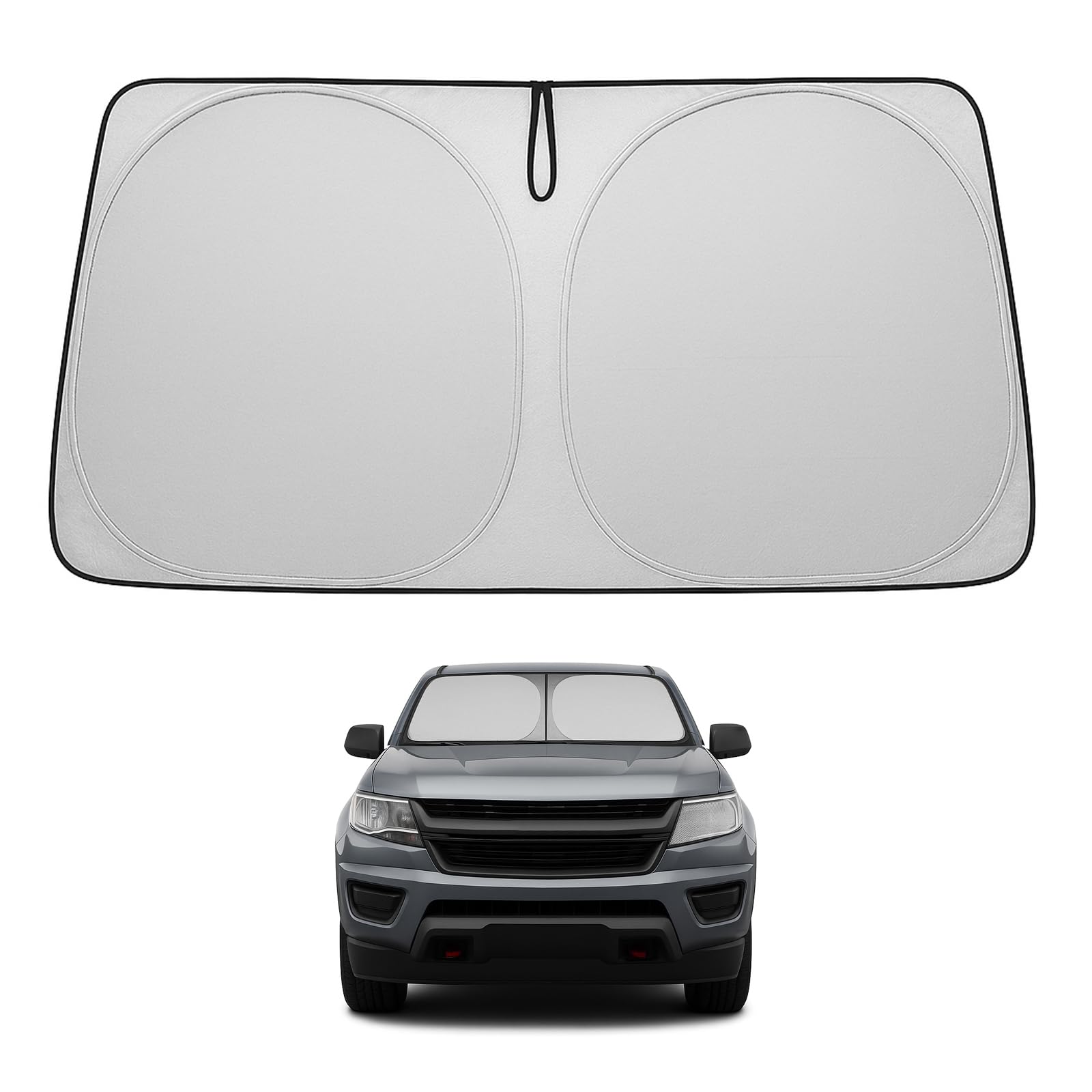 Proadsy 2025 Upgrade Windshield Sun Shade Custom Fit Chevrolet Colorado 2015-2022 4-Layer Foldable Front Sunshade Protector Sun