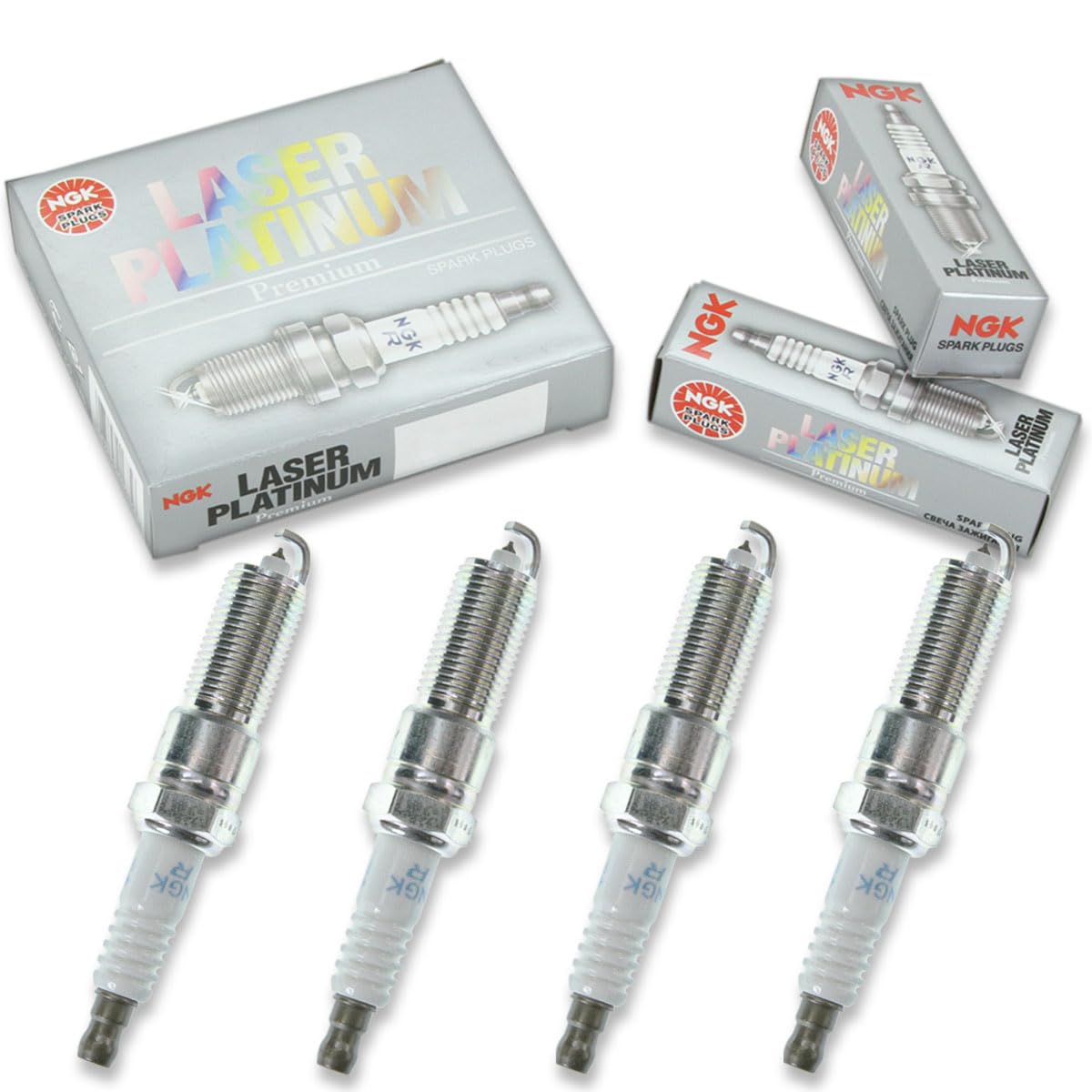 Ngk (4997) Plztr4A-13 Laser Platinum Spark Plug, Pack Of 4