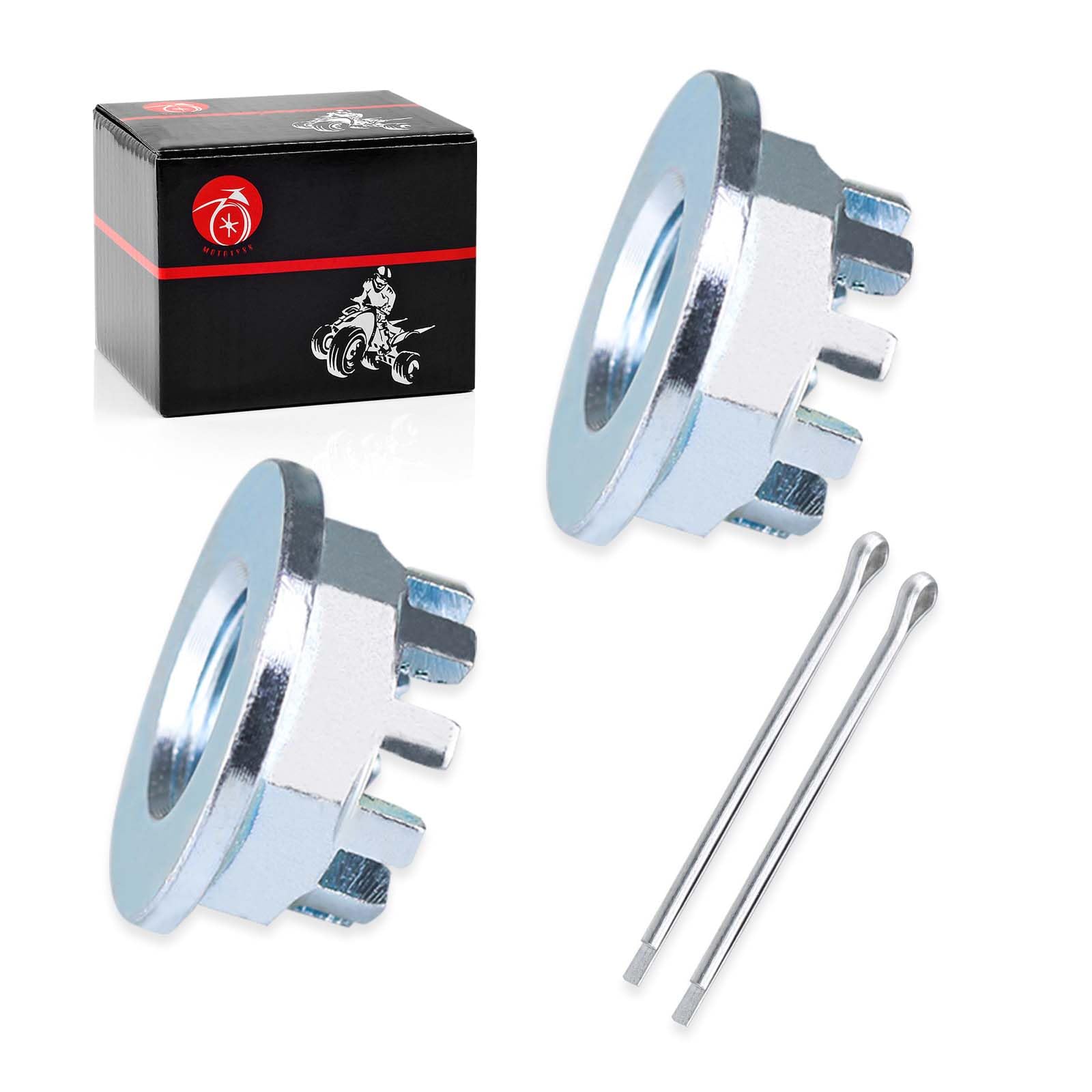 2Pcs Rear Axle Castle Nuts 18Mm For Honda Trx200 Sx D Trx250X Trx250Ex Fourtrax 300 Trx300 Trx300Fw Trx300Ex Trx400Ex Trx450R Trx450Er Atc200X Atc250 Es Sx