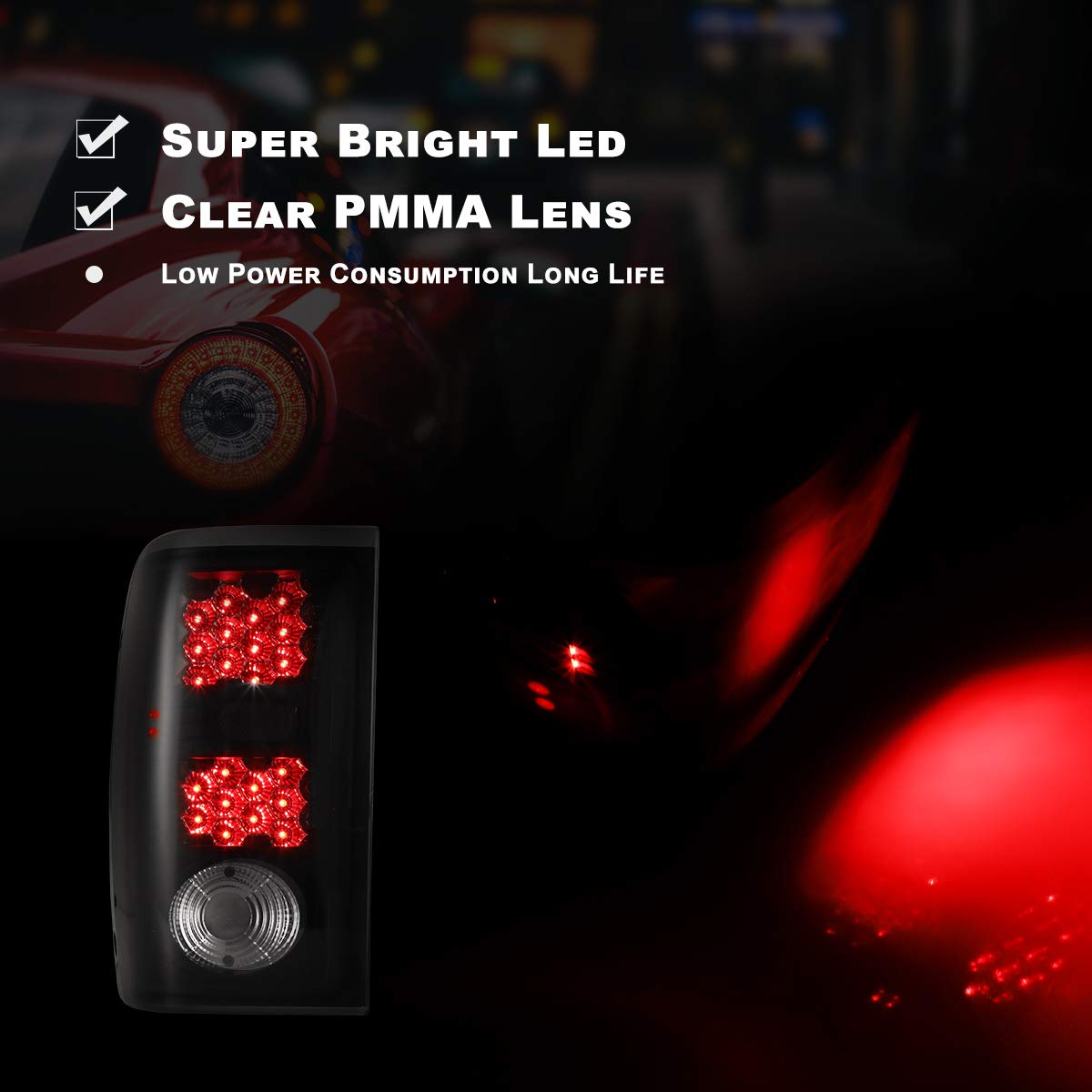 Nixon Offroad Tail Lights For 2001 2002 2003 2004 2005 Ford Ranger Excluding Stx Models Smoked Lens (Smoked)