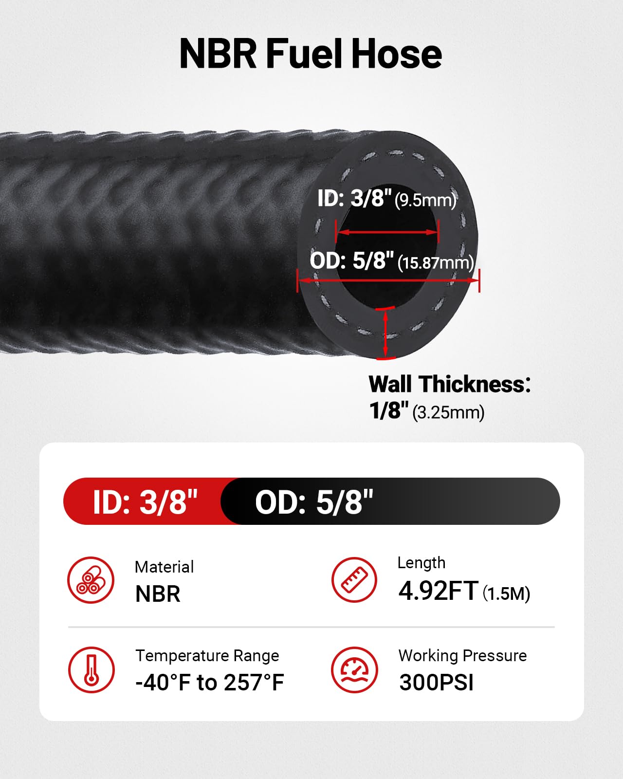 Evil Energy Oil Catch Can, 300Ml Baffled Oil Can, Universal Aluminum Air Oil Separator Breather Tank With 3/8'' Id 5Ft Nbr Fuel