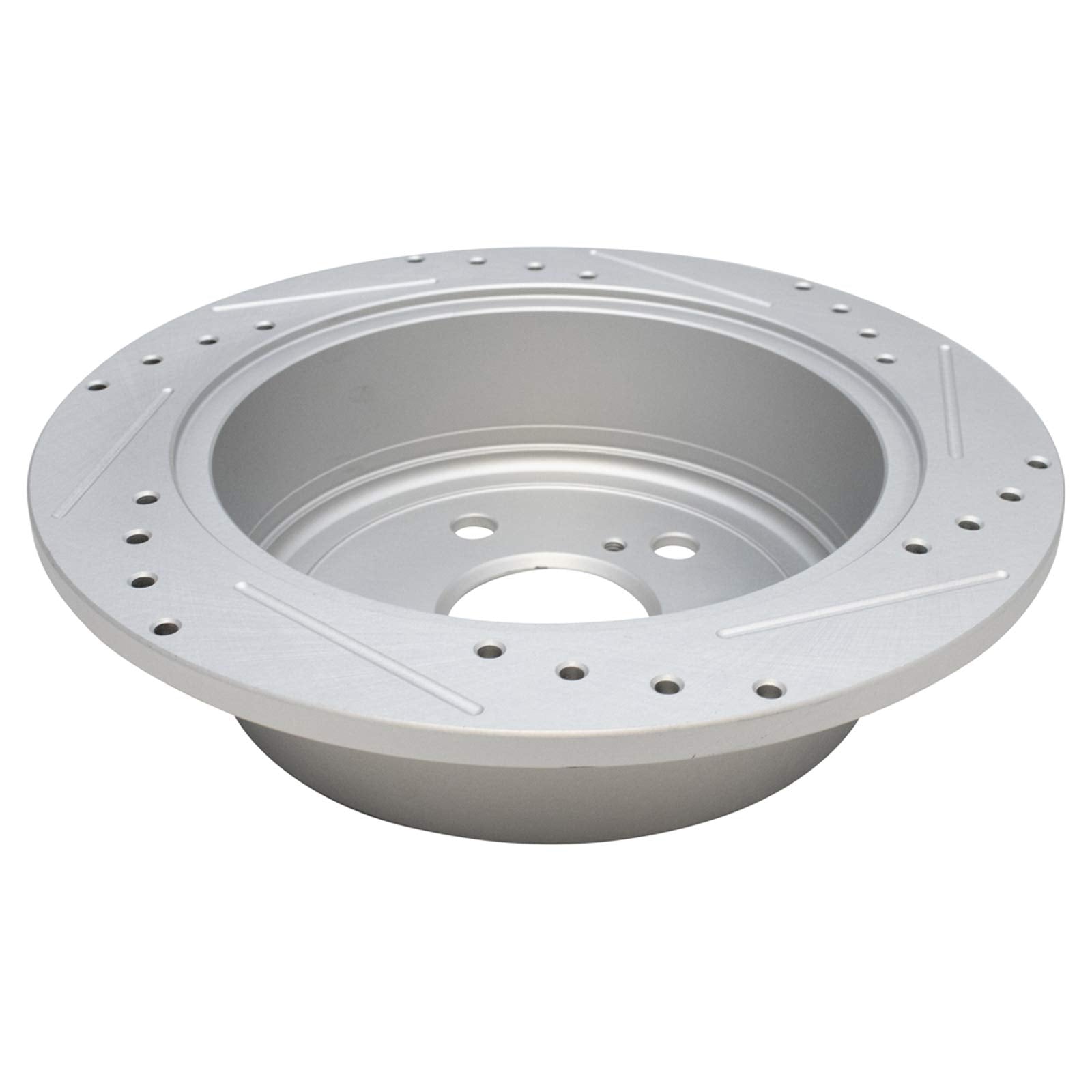 Trq Rear Performance Brake Rotors Set Solid Premium G-Coated Cross Drilled & Slotted Compatible With 2004-2006 Lexus Rx330 2007-