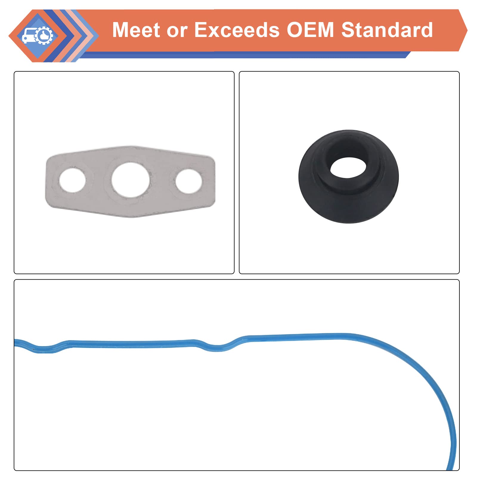 ZONFANT Valve Cover Gasket Set, Compatible With 4.8L 5.3L 6.0L 6.2L Chevy Avalanche, Silverado, Suburban, Tahoe, Express, GMC Si