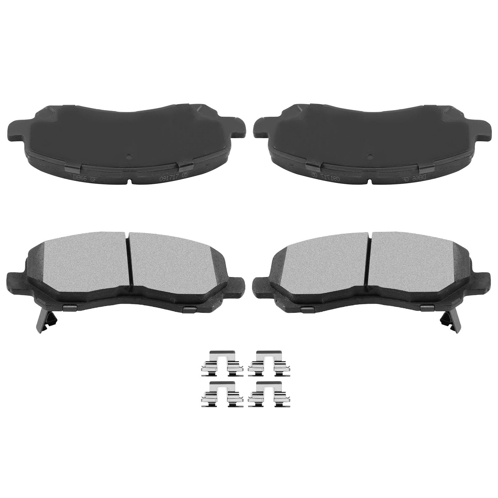 Automuto 4Pcs Front Ceramic Disc Brake Pads Set D866 For Chrysler 200 Sebring For Dodge Avenger Caliber Stratus For Jeep Compass