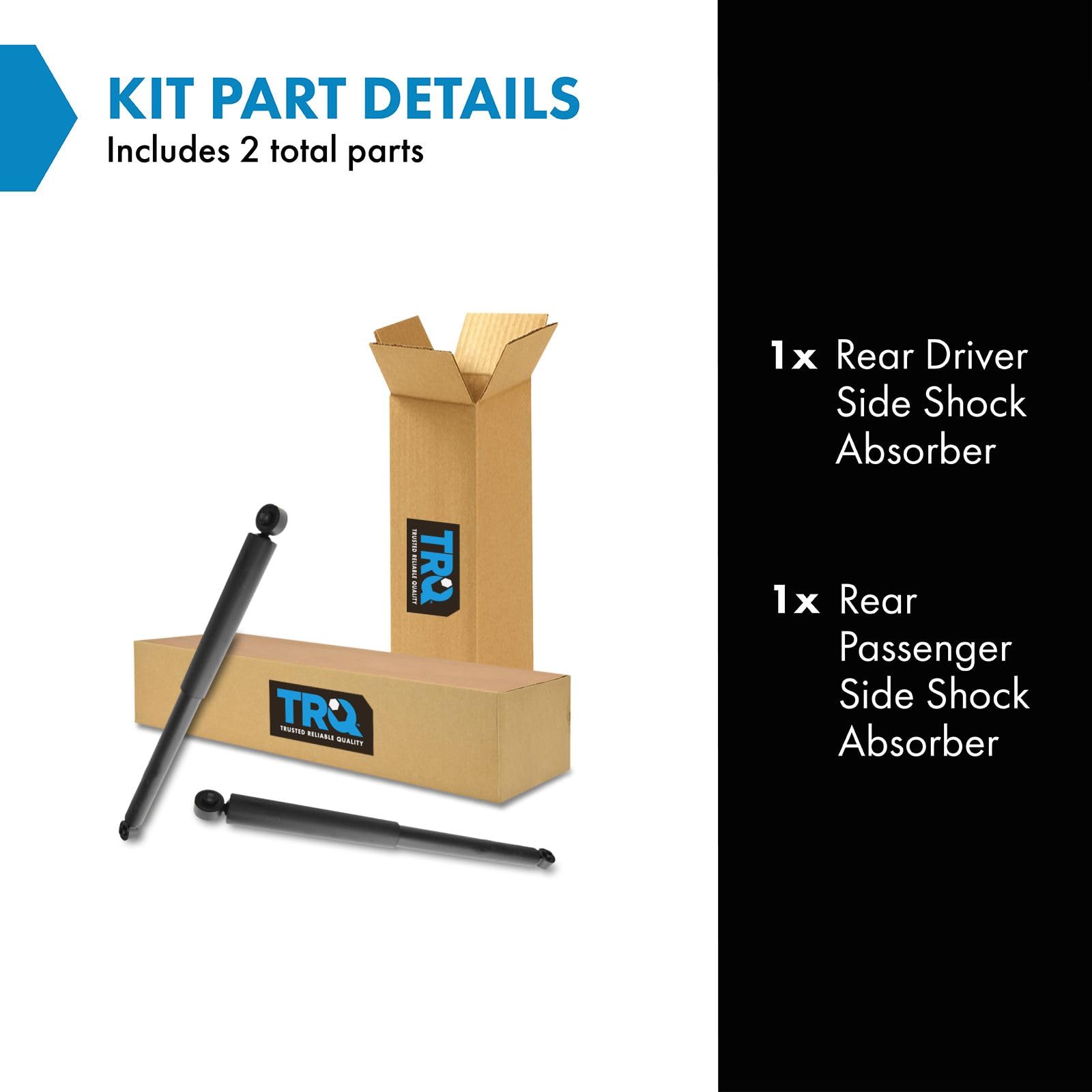 Trq Rear Shock Absorber Set Compatible With 2006-2008 Dodge Ram 1500 2003-2010 Ram 2500 Ram 3500 2011-2013 Ram 2500 3500
