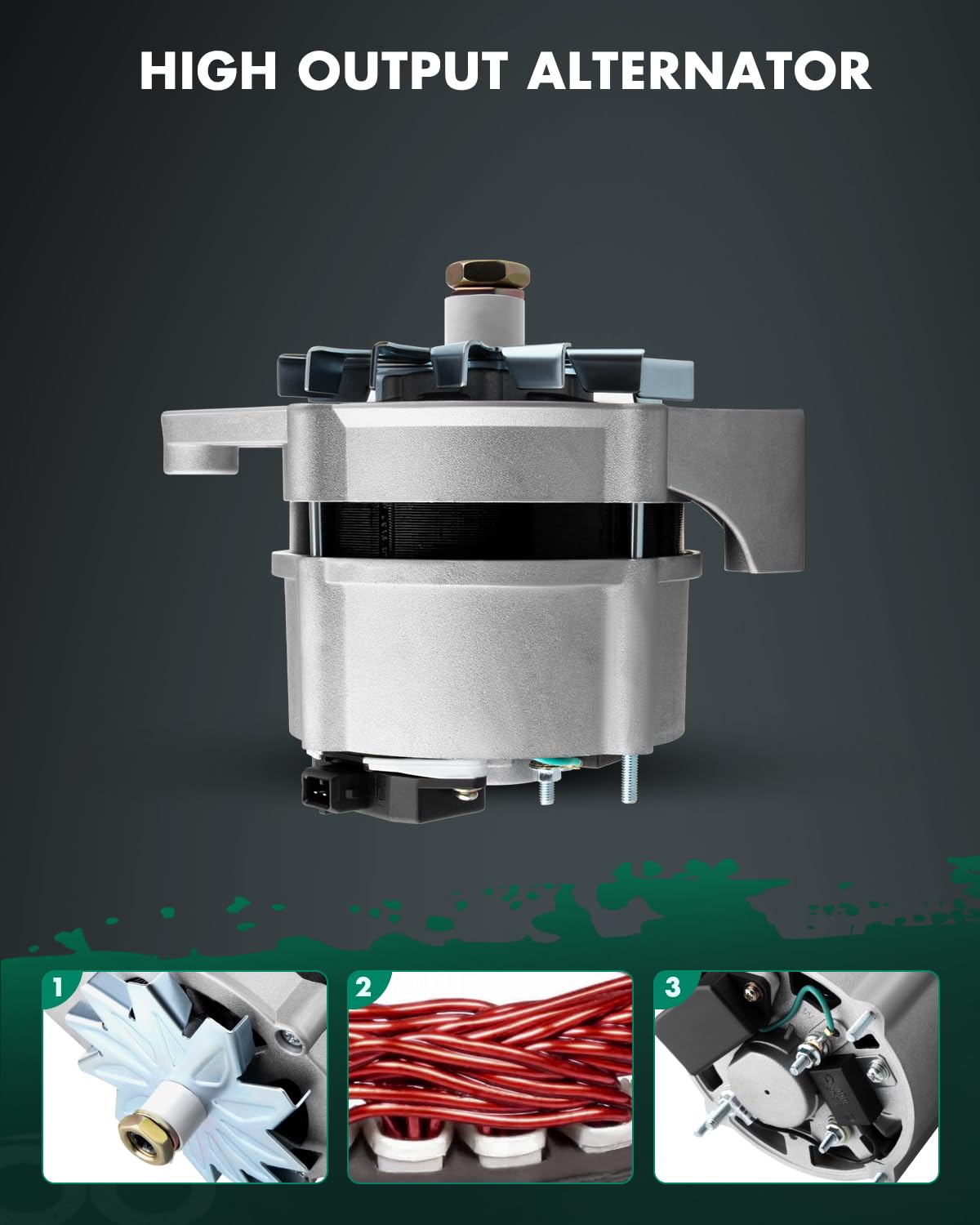 SCITOO Alternators 110611 Compatible Fit for Thermo King Generator APU TriPac TK270 Engine Yanmar Engines -Industrial 2TNV70 12V