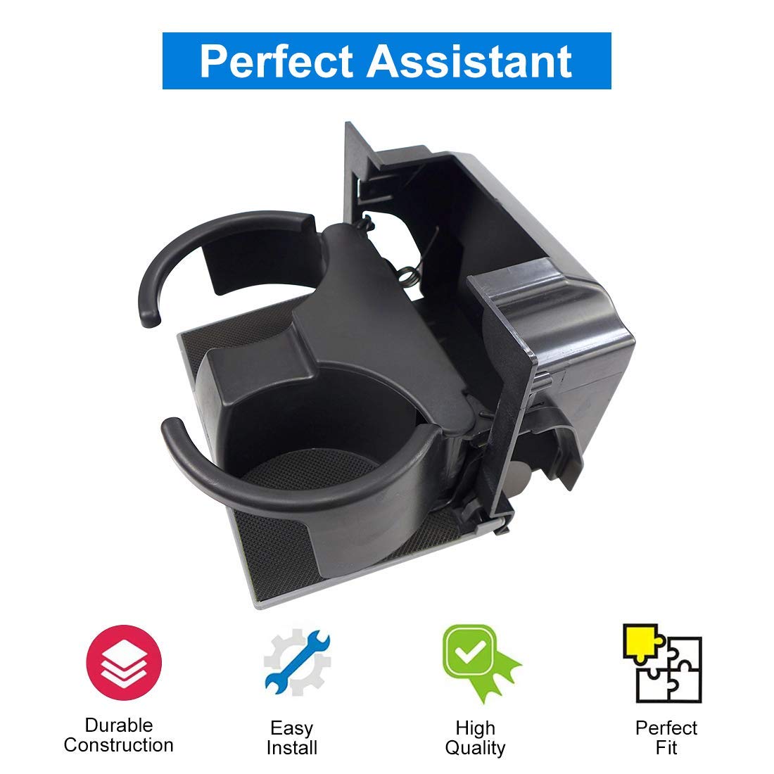 Rear Center Console Cup Holder Fits for Nissan Frontier Xterra Pathfinder 2005-2019 OE Replacement 96965-ZS00A, 96965-ZP00C, 969