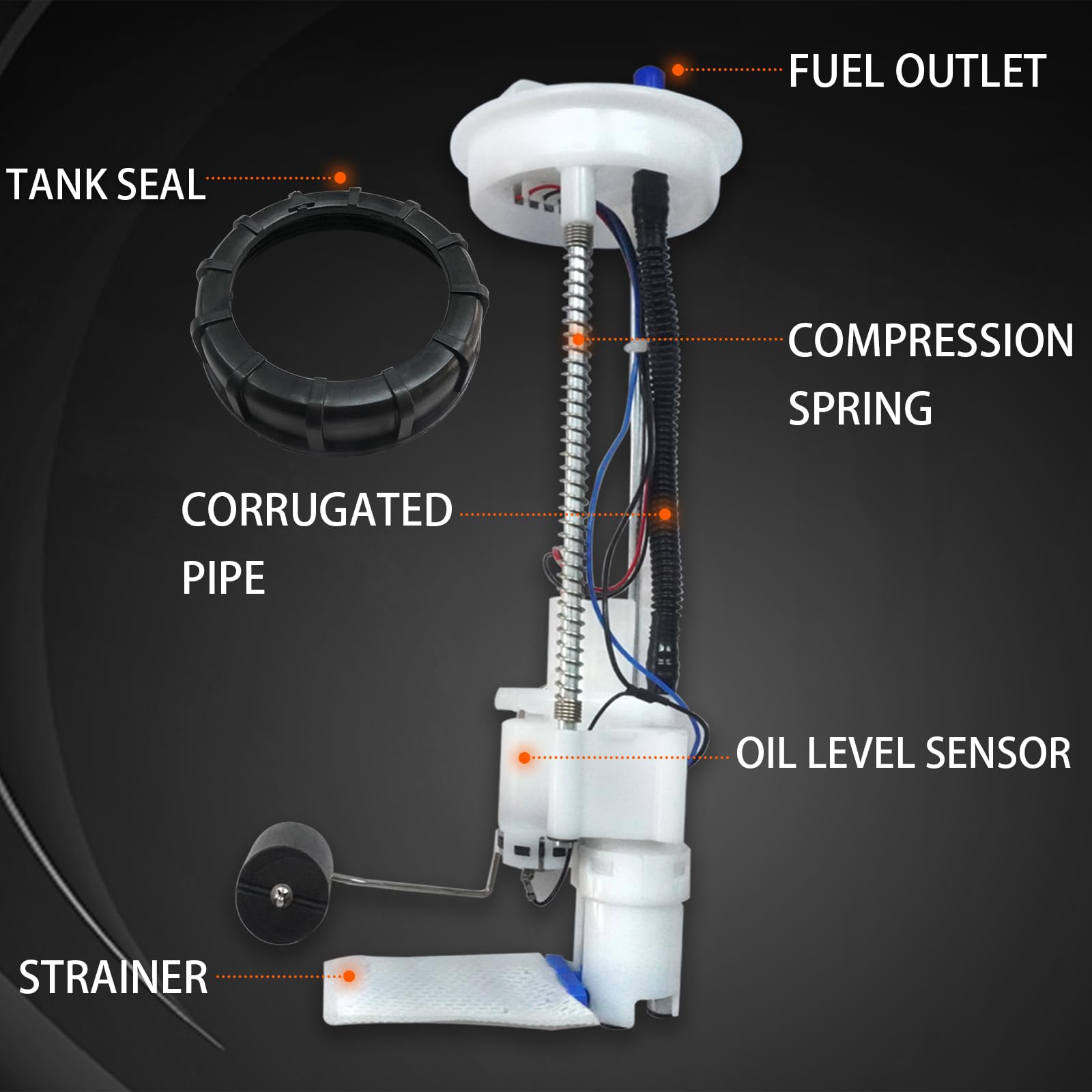 47-1002 2205469 Fuel Pump Assembly for Polaris Sportsman 570 450 550 850 1000 XP/H.O/EPS, Scrambler 850 1000 XP/SP, Hawkeye 325