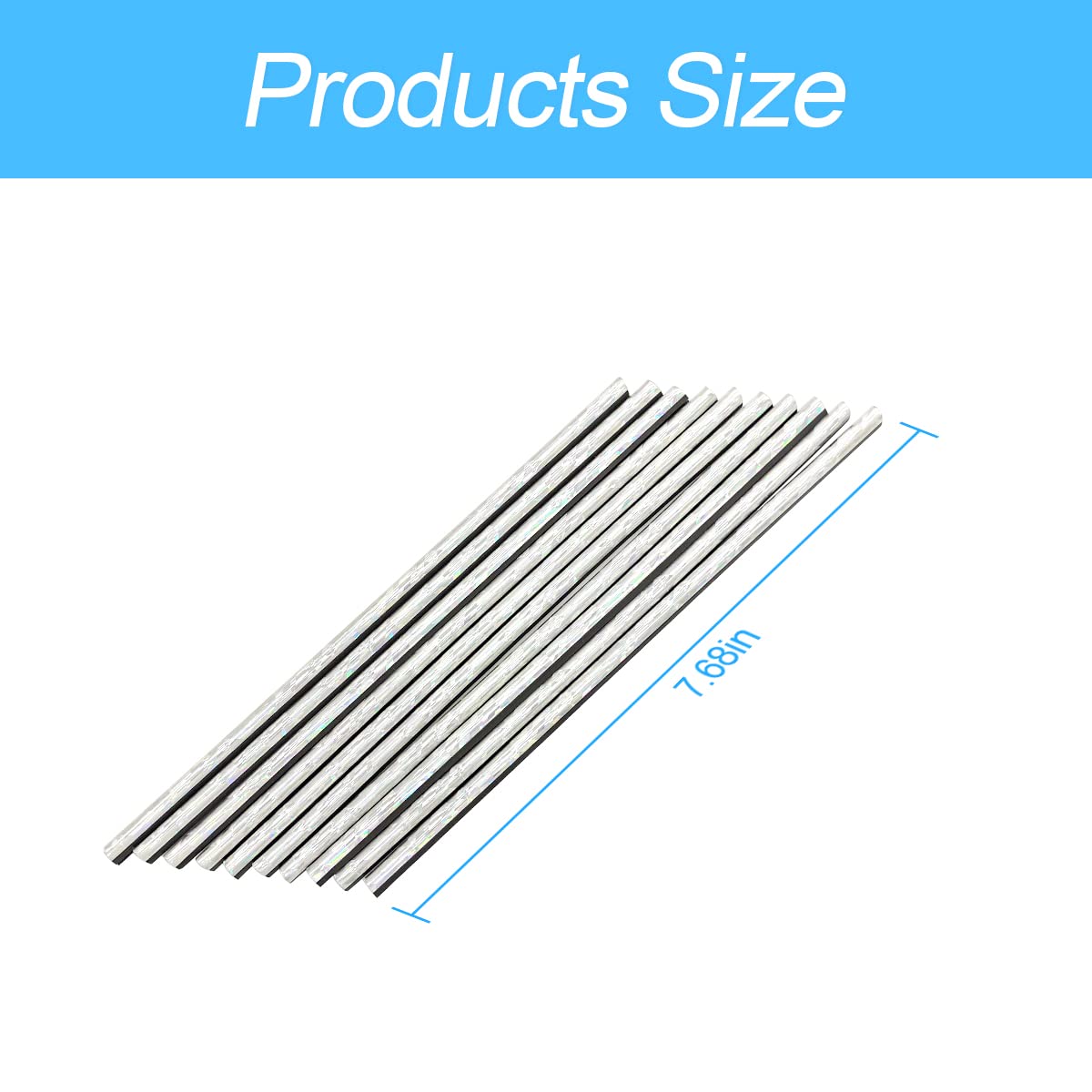 8Sanlione 20Pcs Car Air Conditioner Decoration Strip, Auto Air Vent Outlet Chrome Diy Trim Strips, Waterproof Moulding Bendable