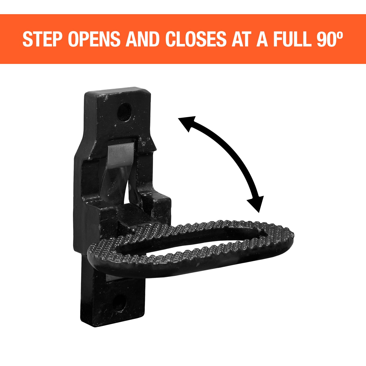 Buyers Products B2797BPC Folding Safety Step & Handle, Black E-Coat, Multi-Purpose for Trucks, Trailers, Buses & RVs, 1 Count