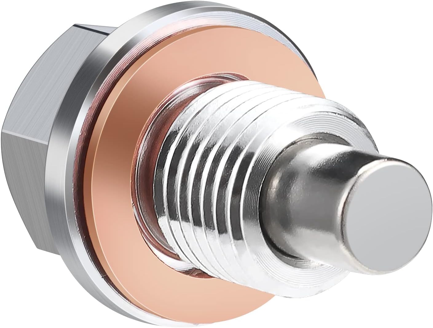 M12 X 1.25 Magnetic Oil Drain Plug With Copper Gasket Crush Washer Anti Leakage Seal Automotive Replacement Engine Oil Drain Plu