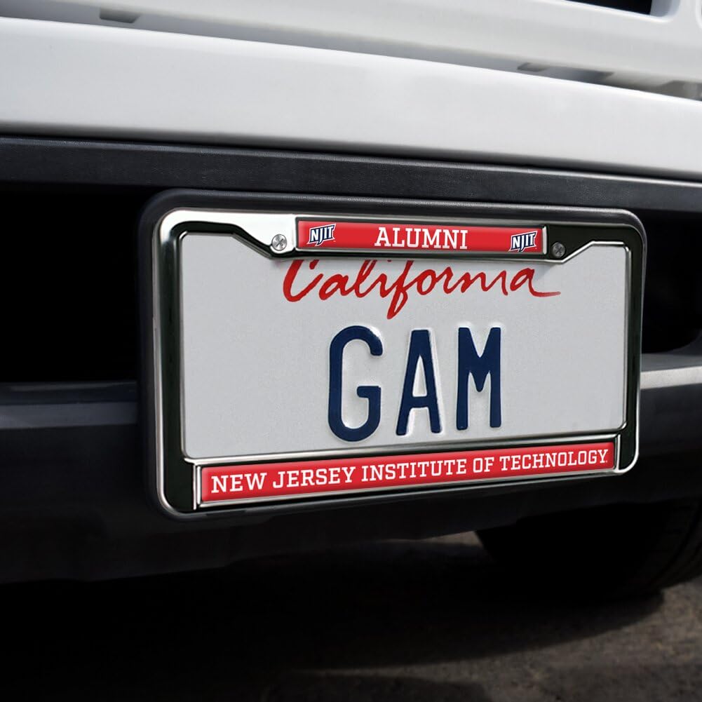 New Jersey Institute of Technology Alumni Full Size Standard License Plate Metal Frame