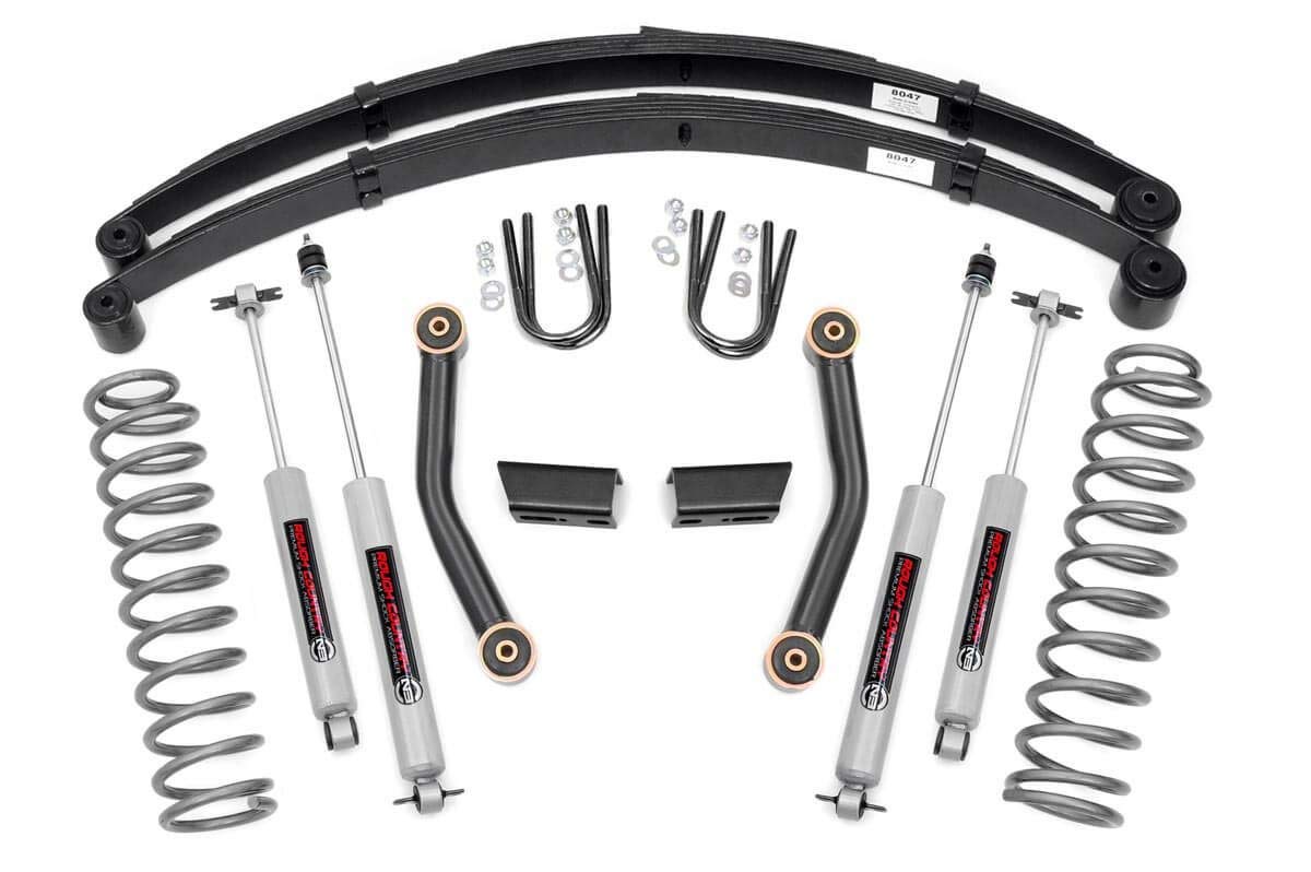 Rough Country 3' Lift Kit For 1984-2001 Jeep Cherokee Xj 2Wd/4Wd - 630Xn2