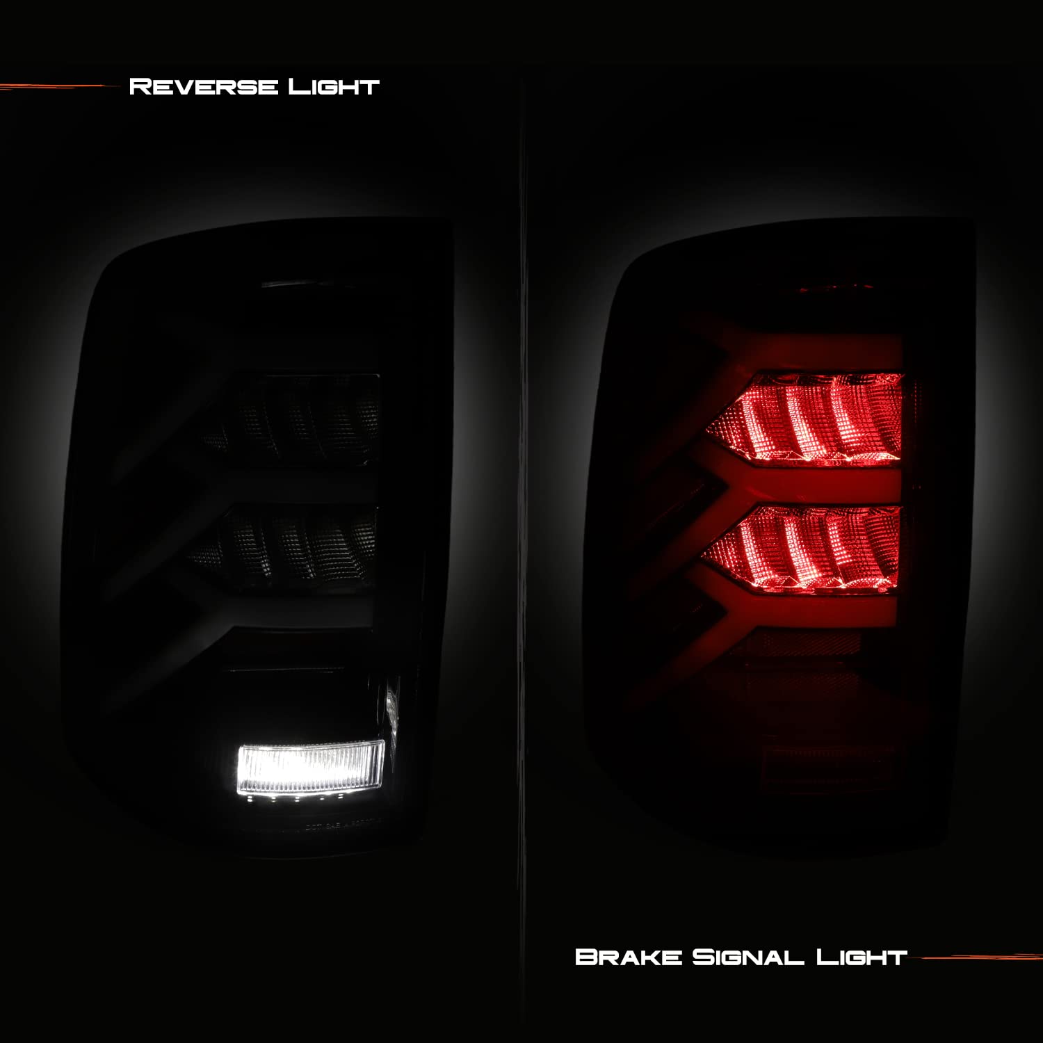 Akkon - Fits 2009-2018 Dodge Ram 1500 2500 3500 Truck [Full Led] Black Tail Lights Pair Driver Left + Passenger Right