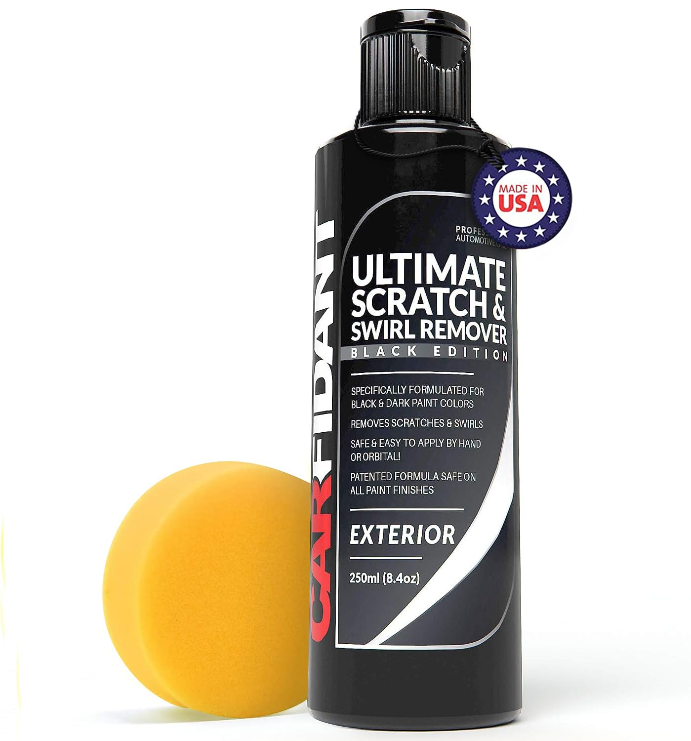 Carfidant Black Car Scratch Remover - Ultimate And Swirl For Dark Paints- Solvent & Paint Restorer Repair Scratches, Water Spots
