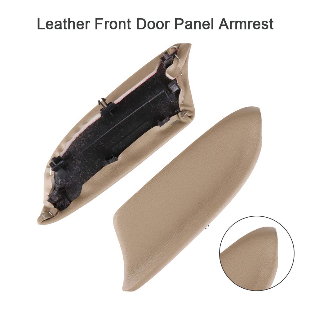 Lujuntec Front Door Panels Armrest Fits 2008-2012 For Honda For Accord Door Armrest Beige(2Pcs)