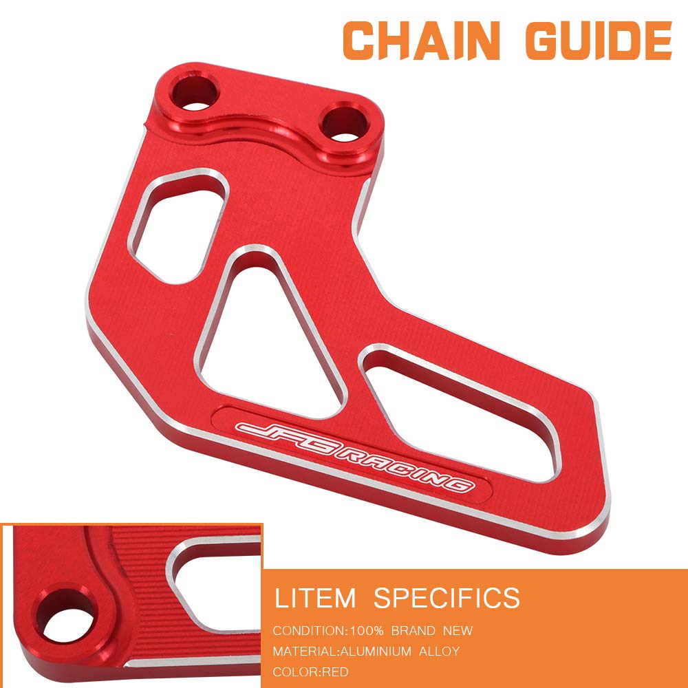 Motorcycle Chain Guard Guide Protection Cnc Aluminum Fits For Xr100R 1985-2003 Xr80R 1985-2003 Crf100F 2004-2013 Crf80F 2004-2013 Motorbike Motocross Red