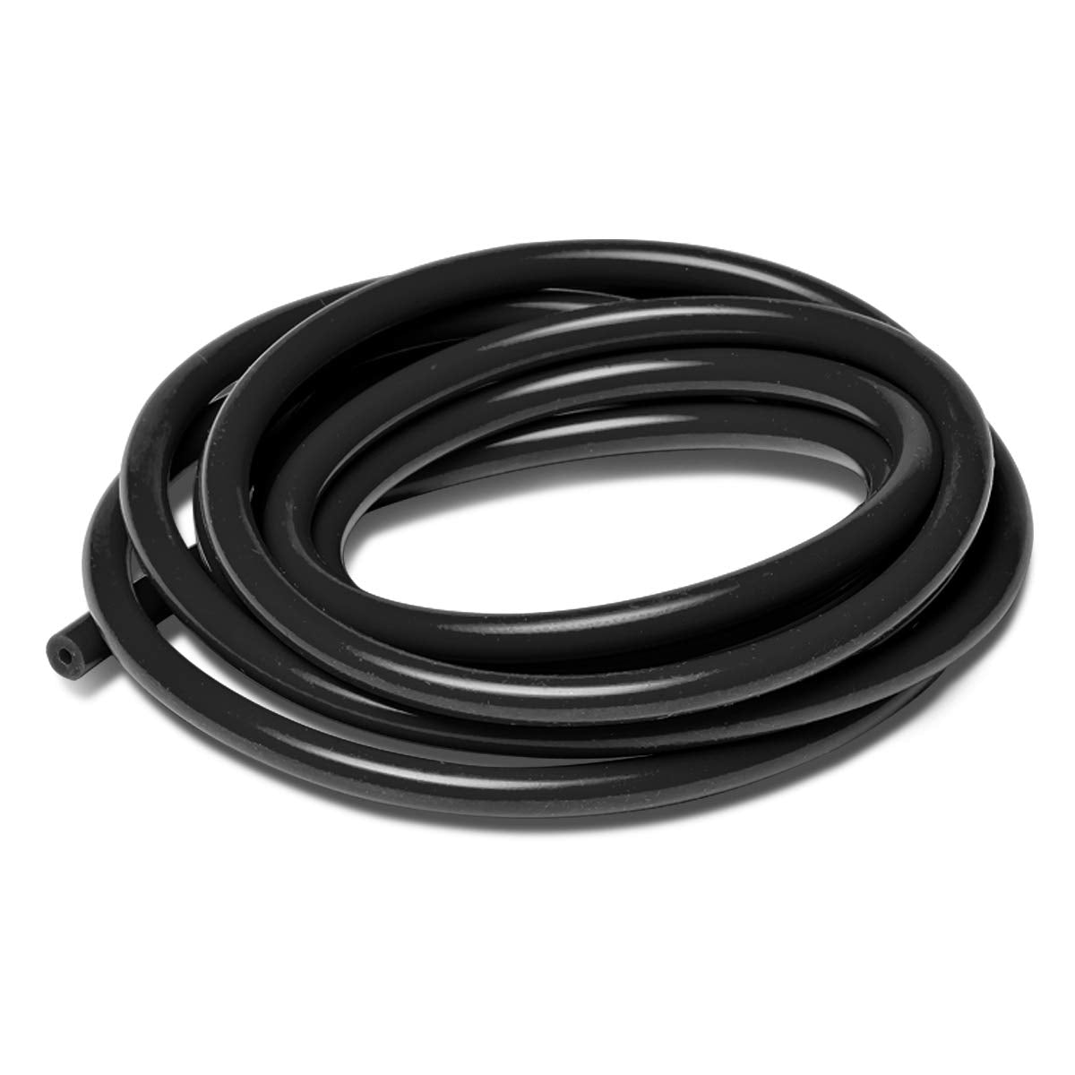 Auto Dynasty 10mm (0.4 inches) Inner Diameter Silicone Vacuum Hose by Foot (Black)
