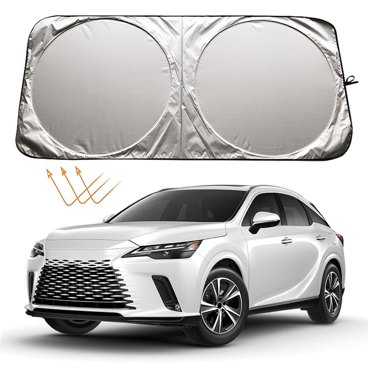 XHRING Windshield Sun Shade for Lexus RX RX350 RX 350 450 450H 450HL GX 460 470 RX450 RX450H GX460 GX470 RX350H LX Series Access