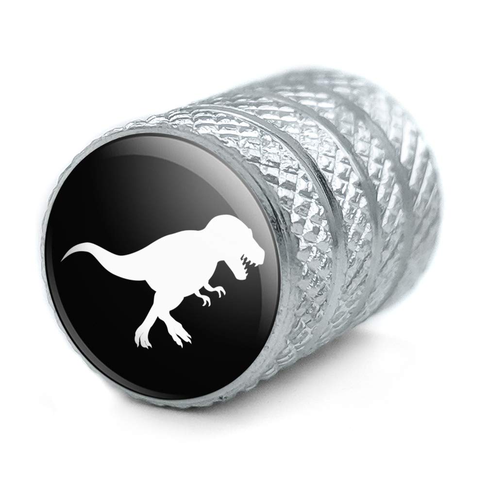 Graphics & More Dinosaur Tyrannosaurus Rex Black White Tire Rim Wheel Aluminum Valve Stem Caps