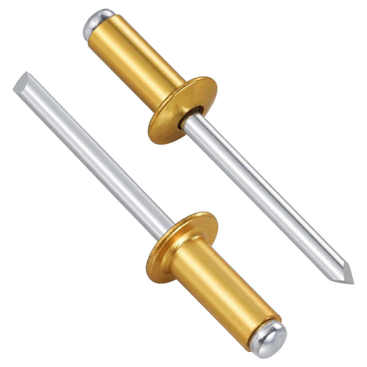 Wensilon (300 Pcs) 1/8'X1/2' Golden Aluminum Blind Pro Rivets,Golden Aluminum Grip And Steel Mandrel