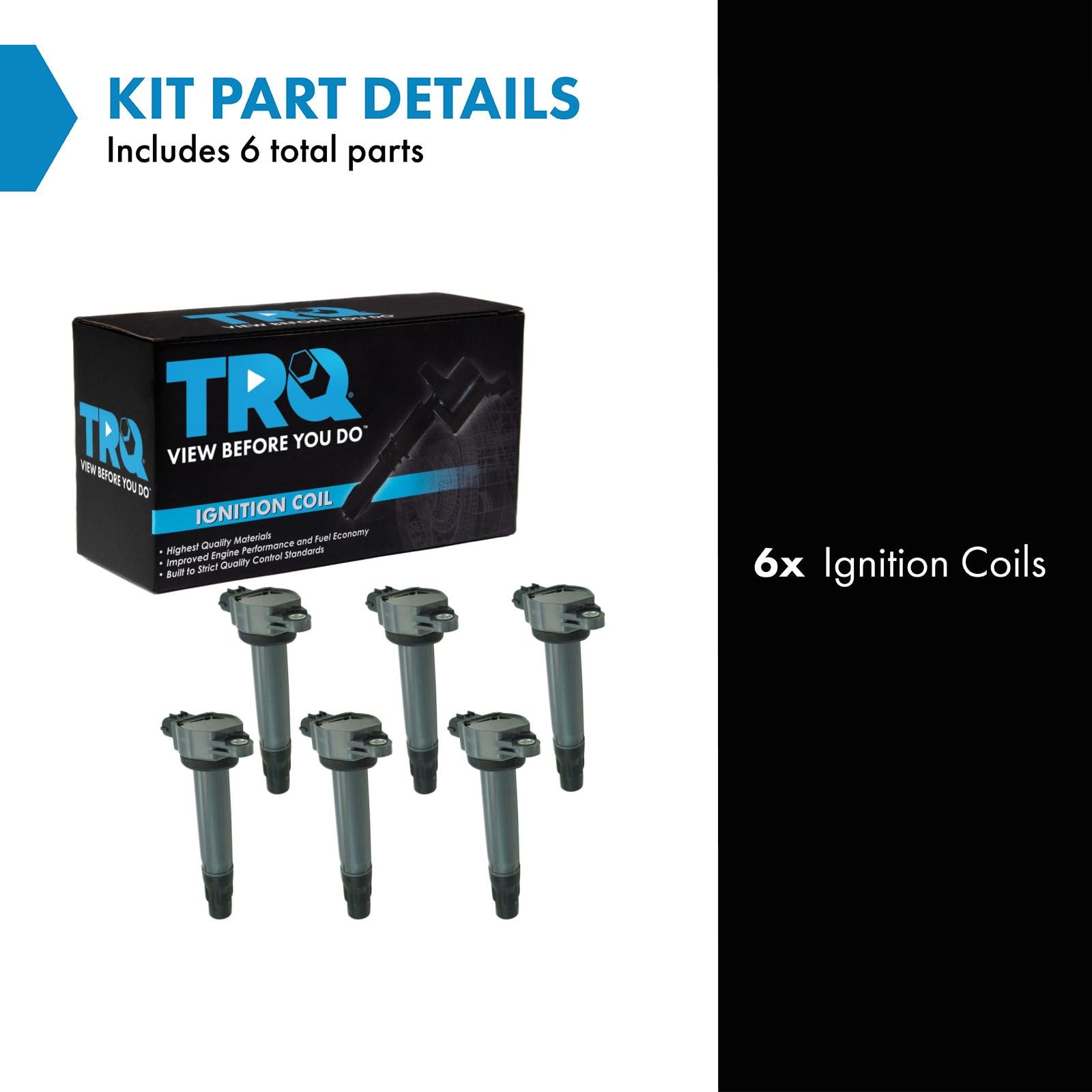Trq Ignition Coil Set Compatible With 2007-2020 Mitsubishi Outlander
