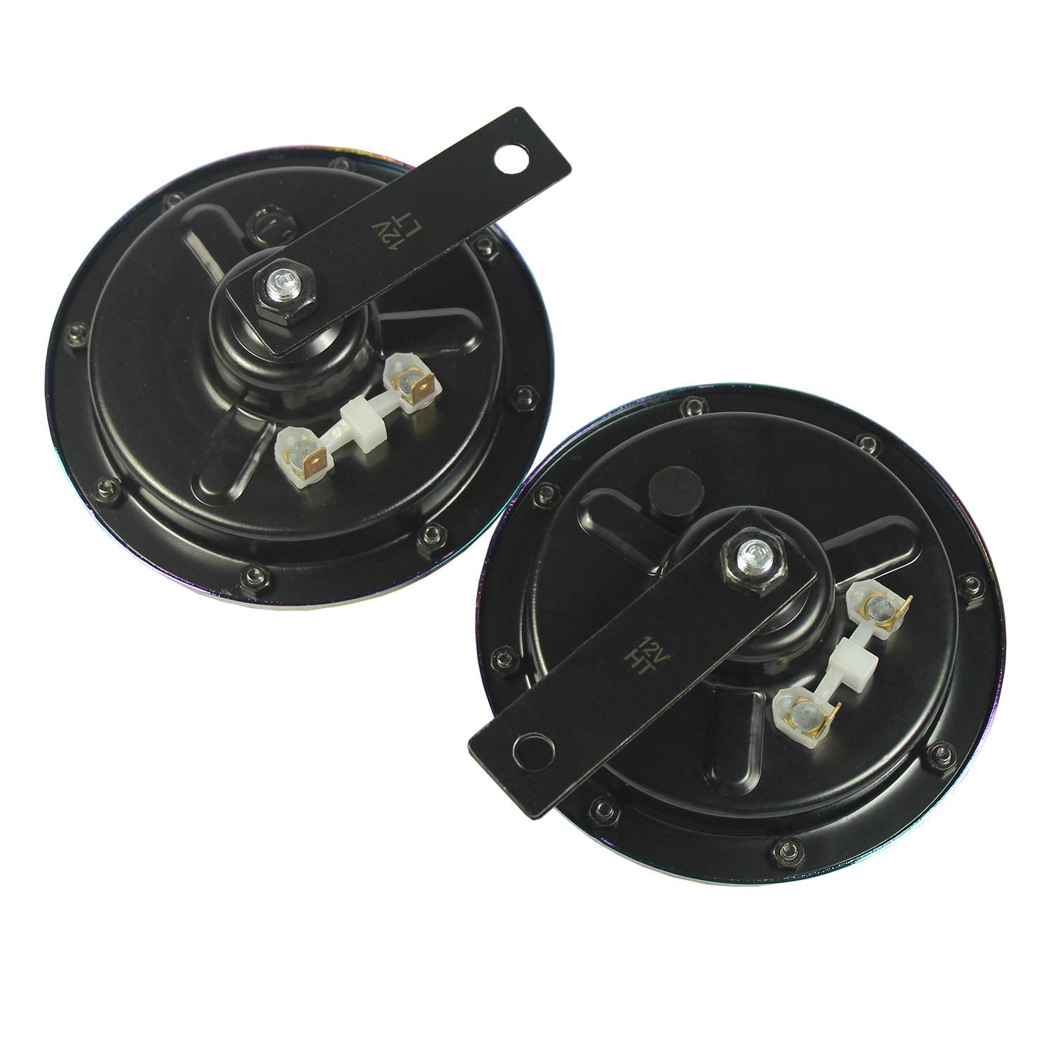 Carmocar Eletric Car Horn Kit 12V 135Db Super Loud High Tone And Low Tone Metal Twin Horn Kit With Bracket For Cars Trucks Suvs