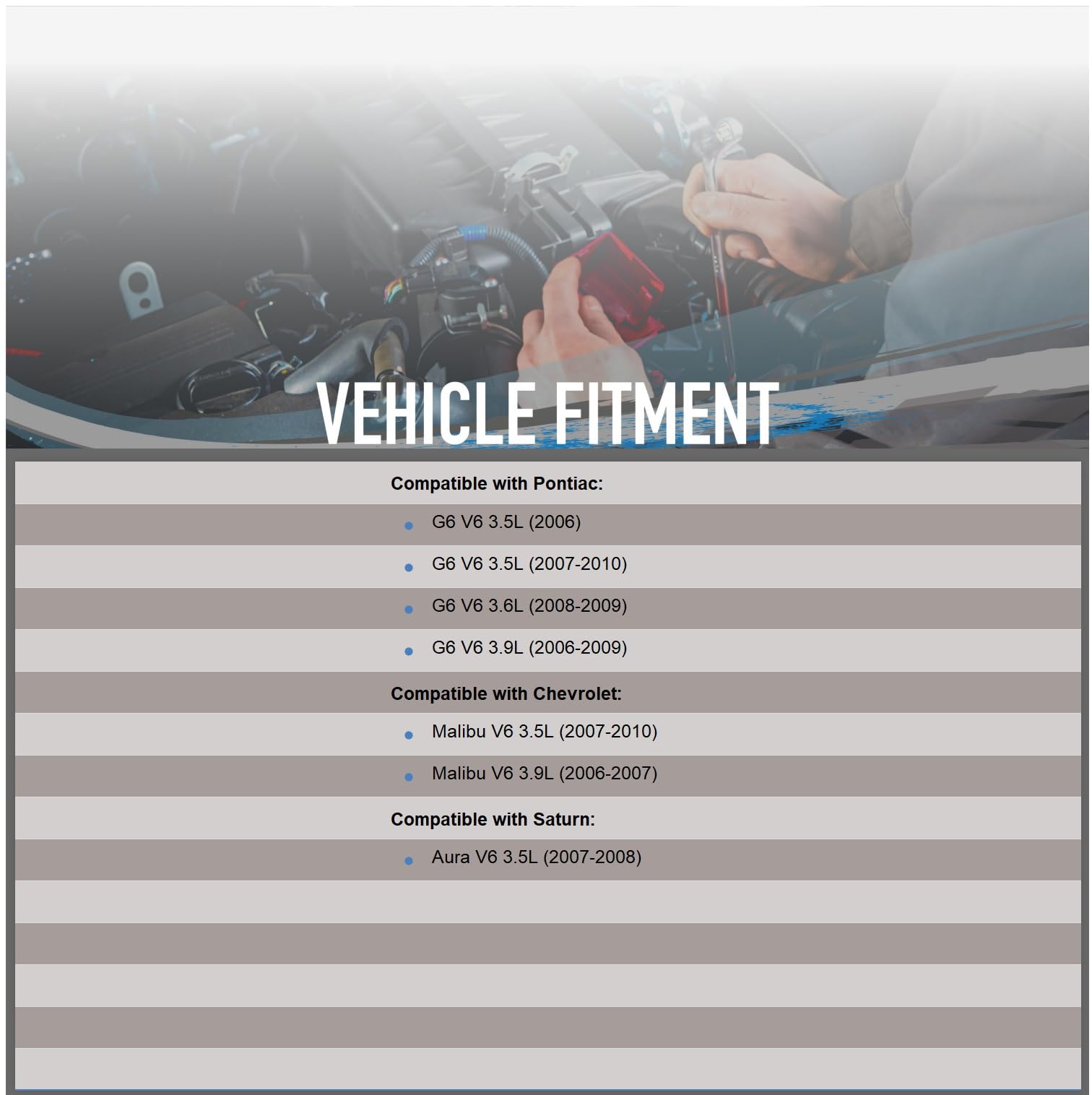 OEG Parts New Alternator Compatible With Chevrolet Malibu V6 3.5L 3.9L 2007-2010, Pontiac G6 3.5L 3.9L 2006-2010, Saturn Aura 3.