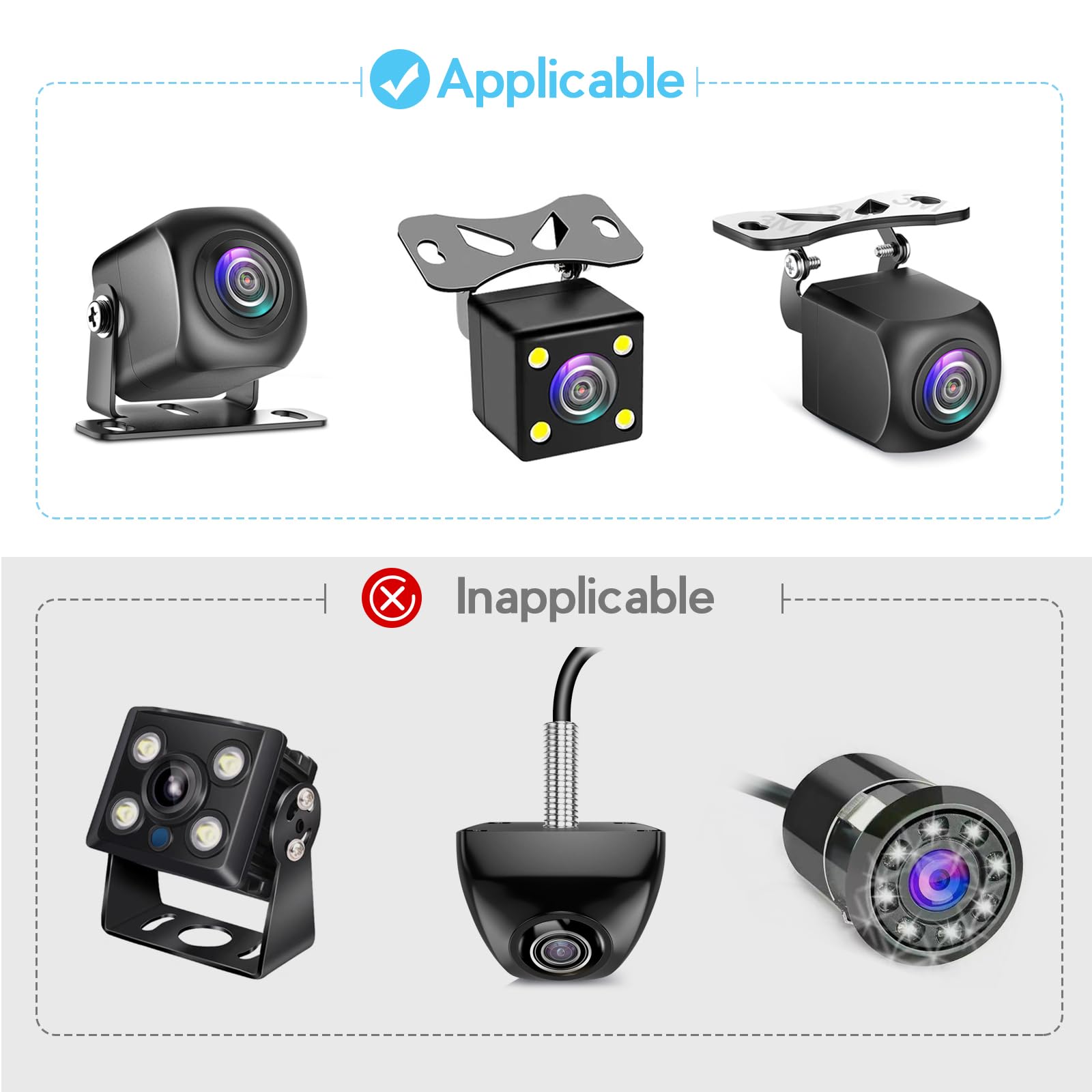 Pixelman Rear Camera Holder,(Adhesive-2Pcs) Universal Back Windshield Backup Camera Mount,Rear View Camera Bracket,Rear Window C