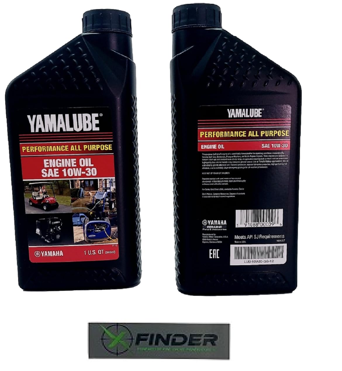 Yamaha Original OEM Yamalube LUB-10W30-GG-12 Golf Car and Generator Mineral Base Oil Yamalube OEM - 2 Quarts
