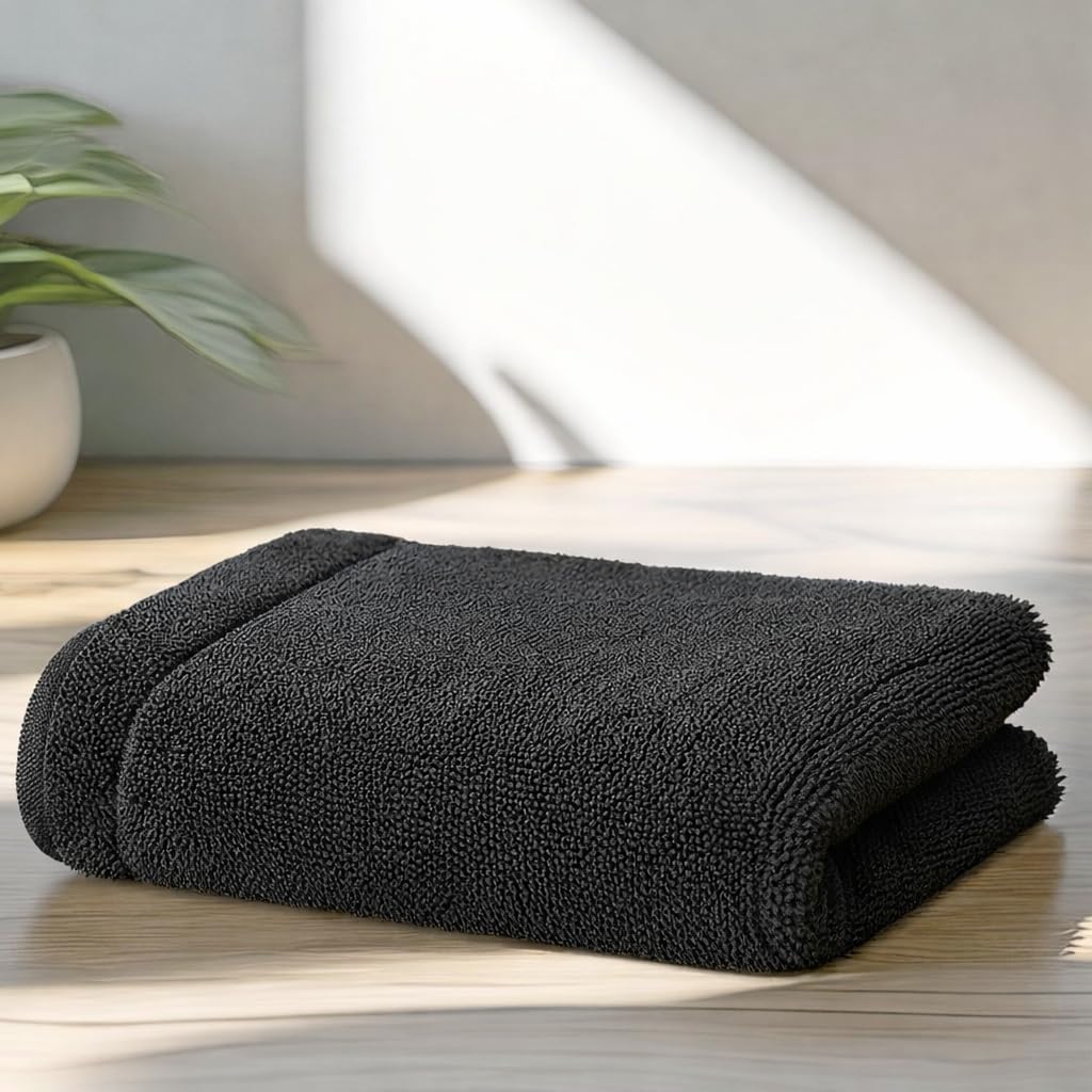 Cutting EDGE 1300 GSM  Pack of 1  Double Layer Microfiber Car Cleaning Towel (40 x 40 cm), Ultra Thick Soft Super Absorbent Li