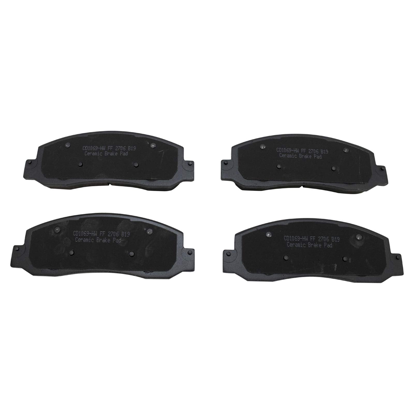TRQ Front Brake Pads Ceramic Compatible with 2005-2012 Ford F-250 Super Duty F-350 Super Duty