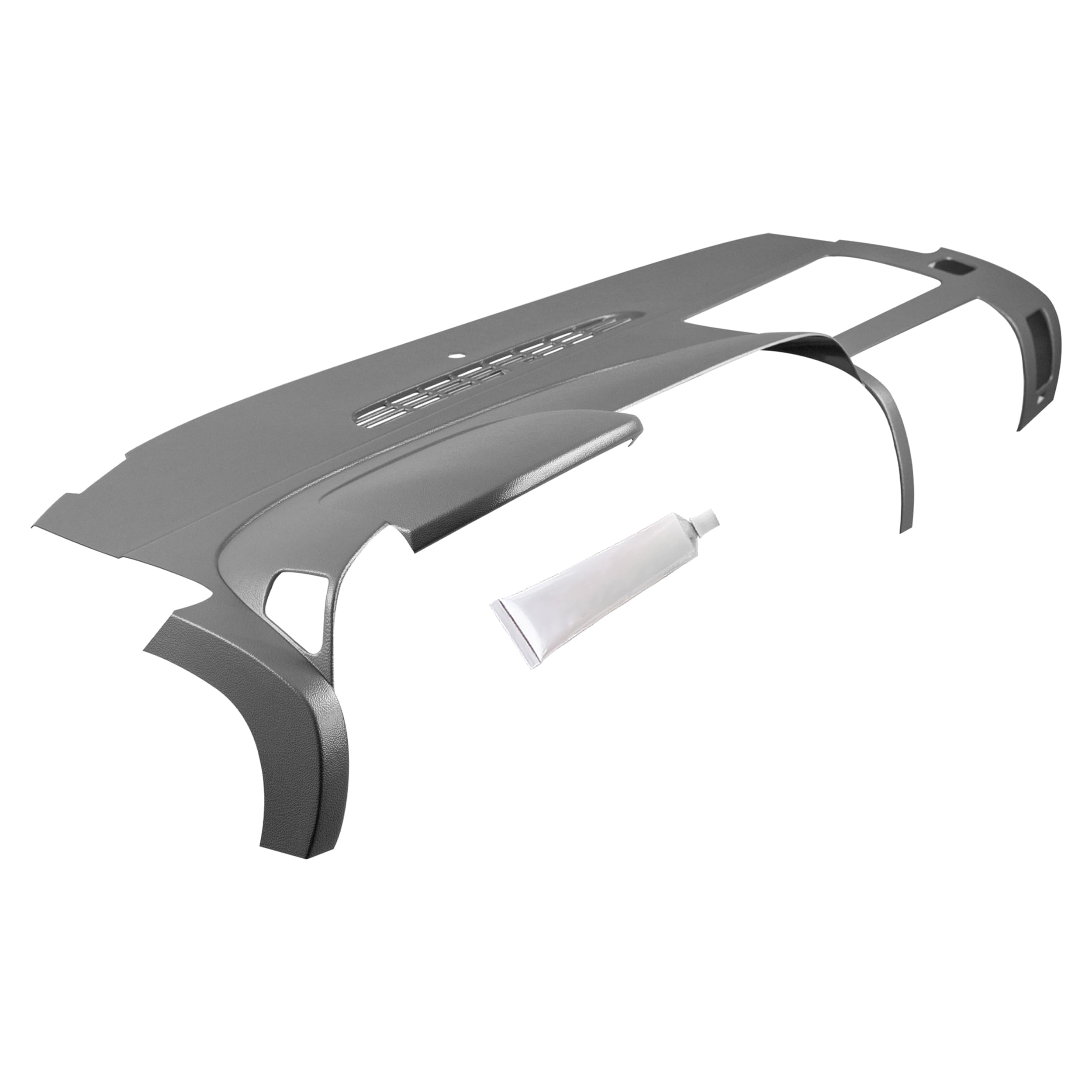 Dashskin One Piece Molded Dash Cover Cap Compatible With 2007-2013 Silverado Sierra W Dual Glovebox Dashboards In Dark Titanium