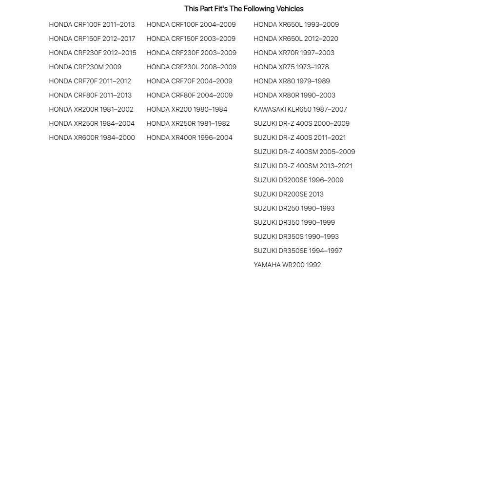 Tusk Aluminum Tire Iron with Axle Wrench 24mm - Fits: Honda CRF100F 2011-2013