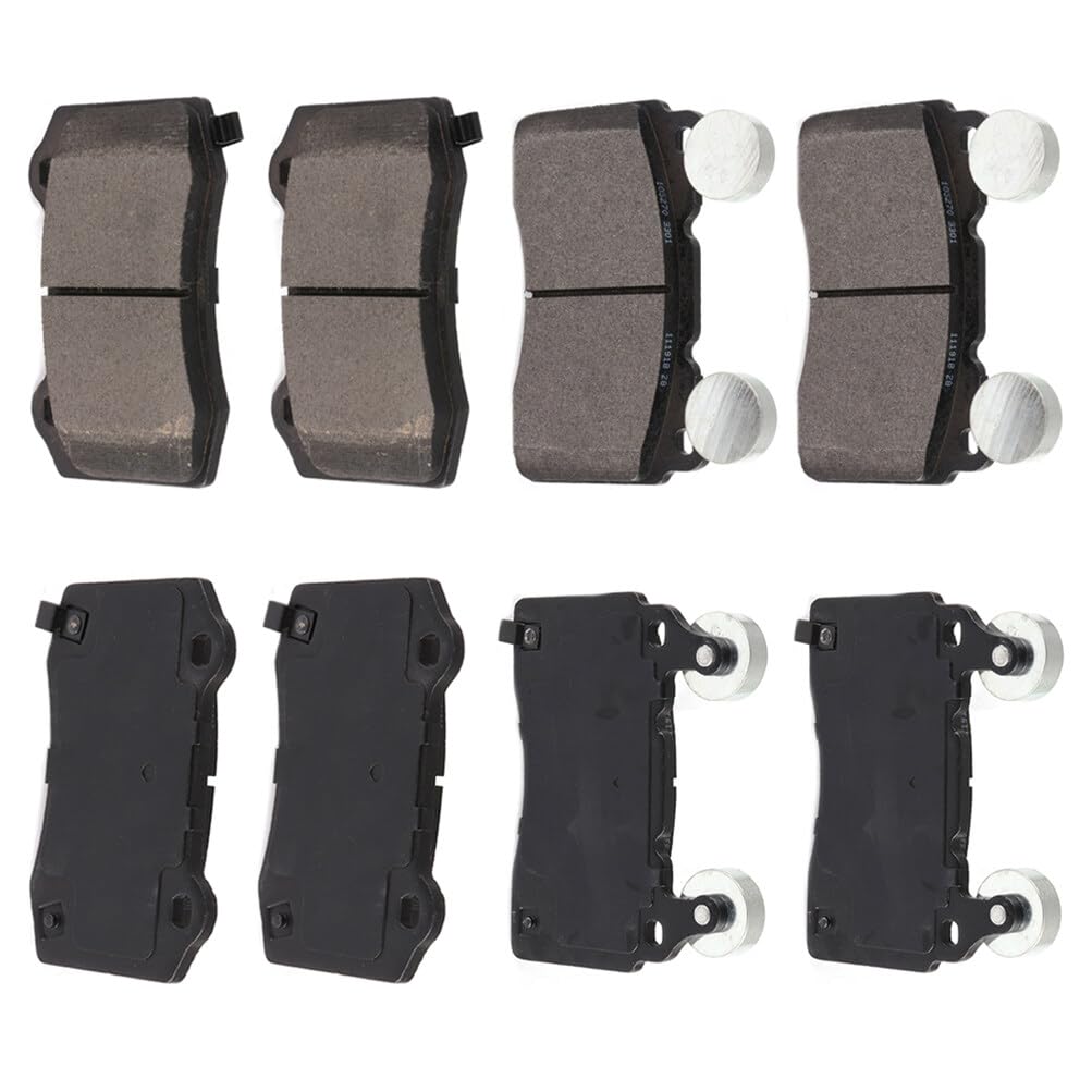 Automuto 8Pcs Front & Rear Semi-Metallic Disc Brake Pads Set D1053 D1474 For Chevrolet Camaro 2010-2015