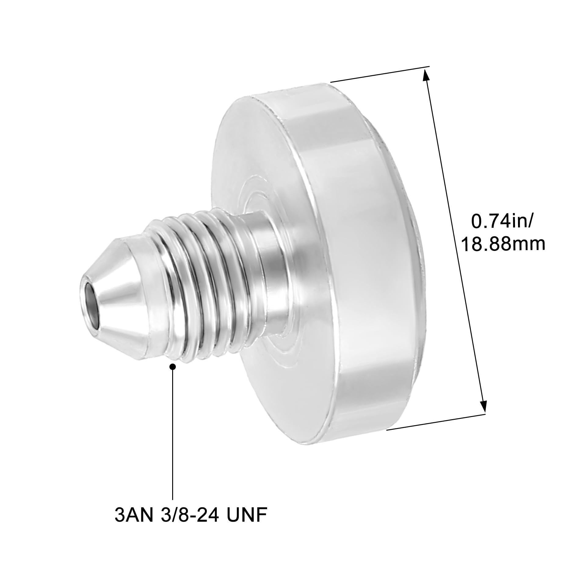 EVIL ENERGY 3AN Male Weld on Bung Fitting Aluminum 2PCS