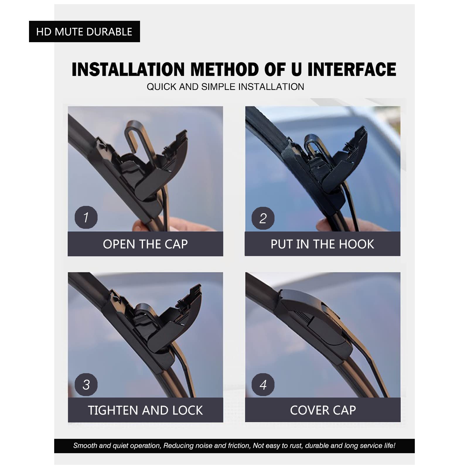 Replacement For Mazda 3 2014-2018,Nissan Pathfinder 2005-2012,Nissan Xterra 2005-2015 Silent Wipers -Fapiuo Front And Rear Winds