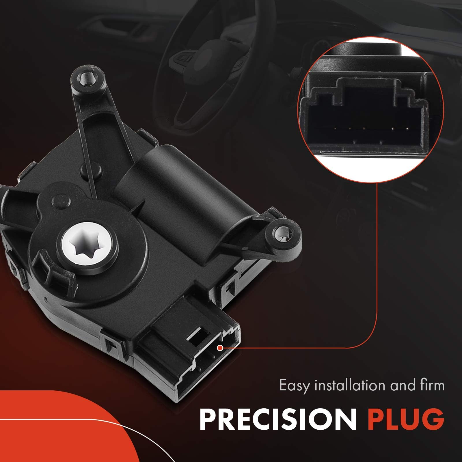 A-Premium HVAC Heater Blend Door Actuator, Compatible with Volkswagen Jetta 2015-2018 Tiguan CC 2012-2017 Caddy 2011-2019 Eos & Audi Q3 Q3 Quattro RS Q3, Replace# 1K0907511Q