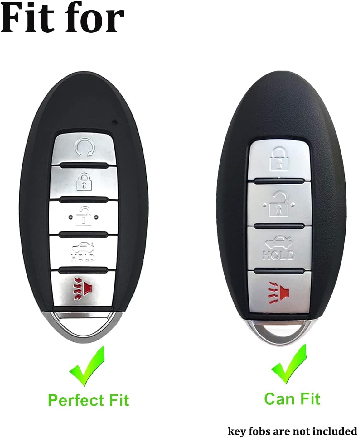 Key Fob Cover For Nissan Altima Accessories 5 Buttons Soft Tpu Smart Key Case With Key Chain For Nissan Maxima Rogue Armada Path