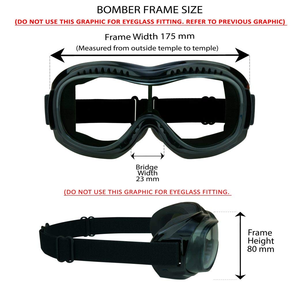 Bikershades Fit Over Goggles For Eye-Glasses Clear Yellow Motorcycle Riding Cycling Skiing Sky Diving Outdoor Work