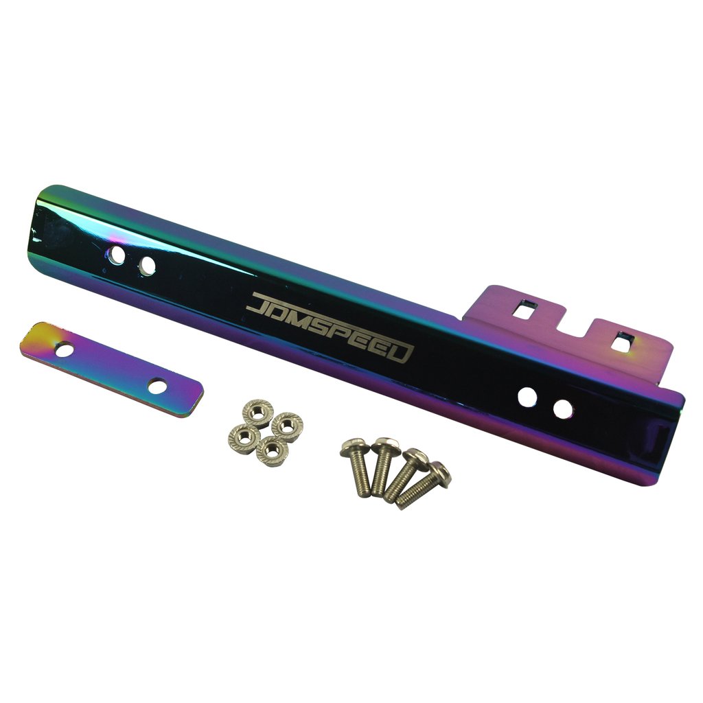 Jdmspeed Universal Neo Chrome Front Bumper License Plate Mount Bracket Relocator Holder Bar